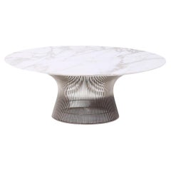 Tavolino da caffè in marmo di Warren Platner per Knoll, metà del secolo scorso