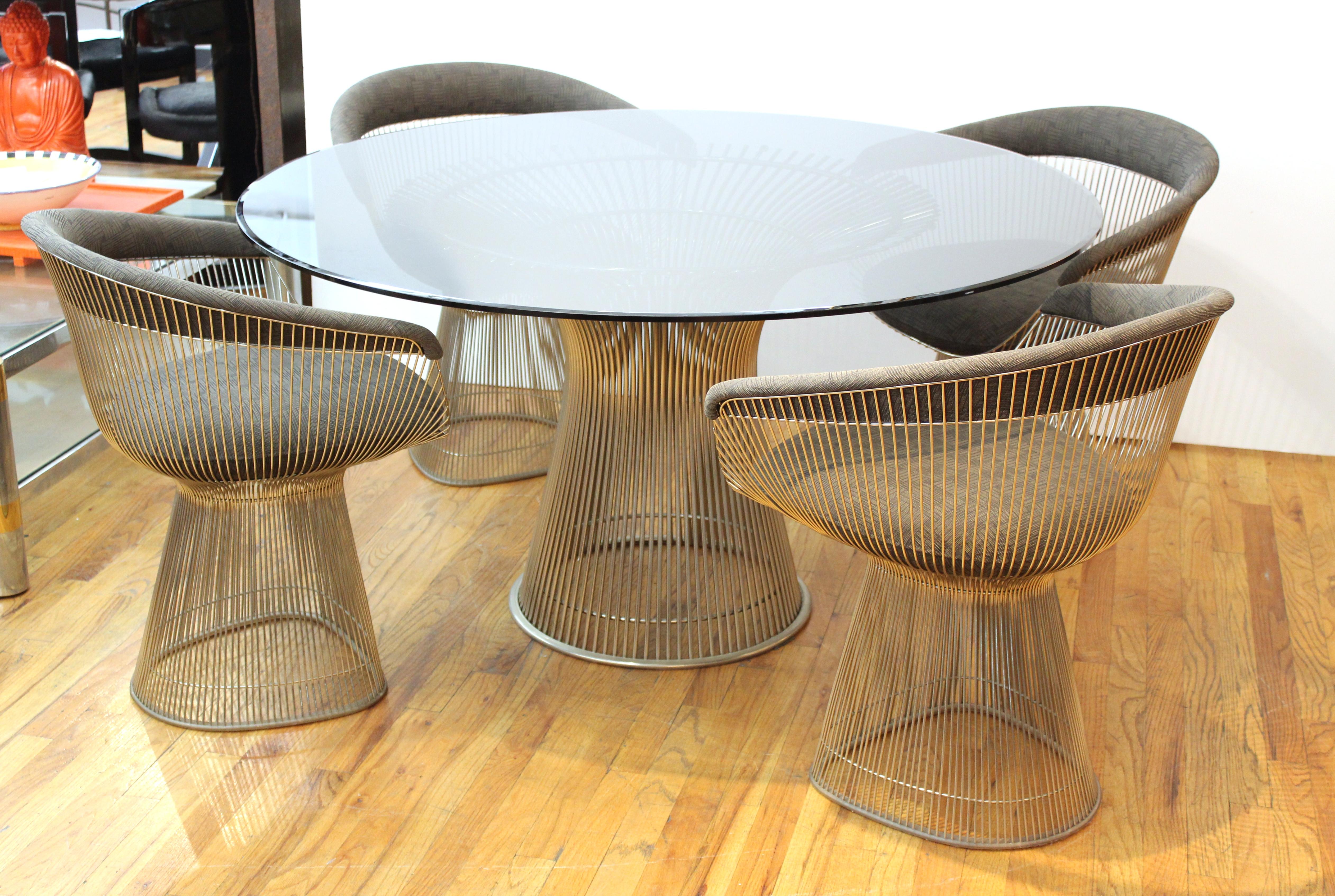 American Warren Platner for Knoll Mid-Century Modern Dining Table & Chairs