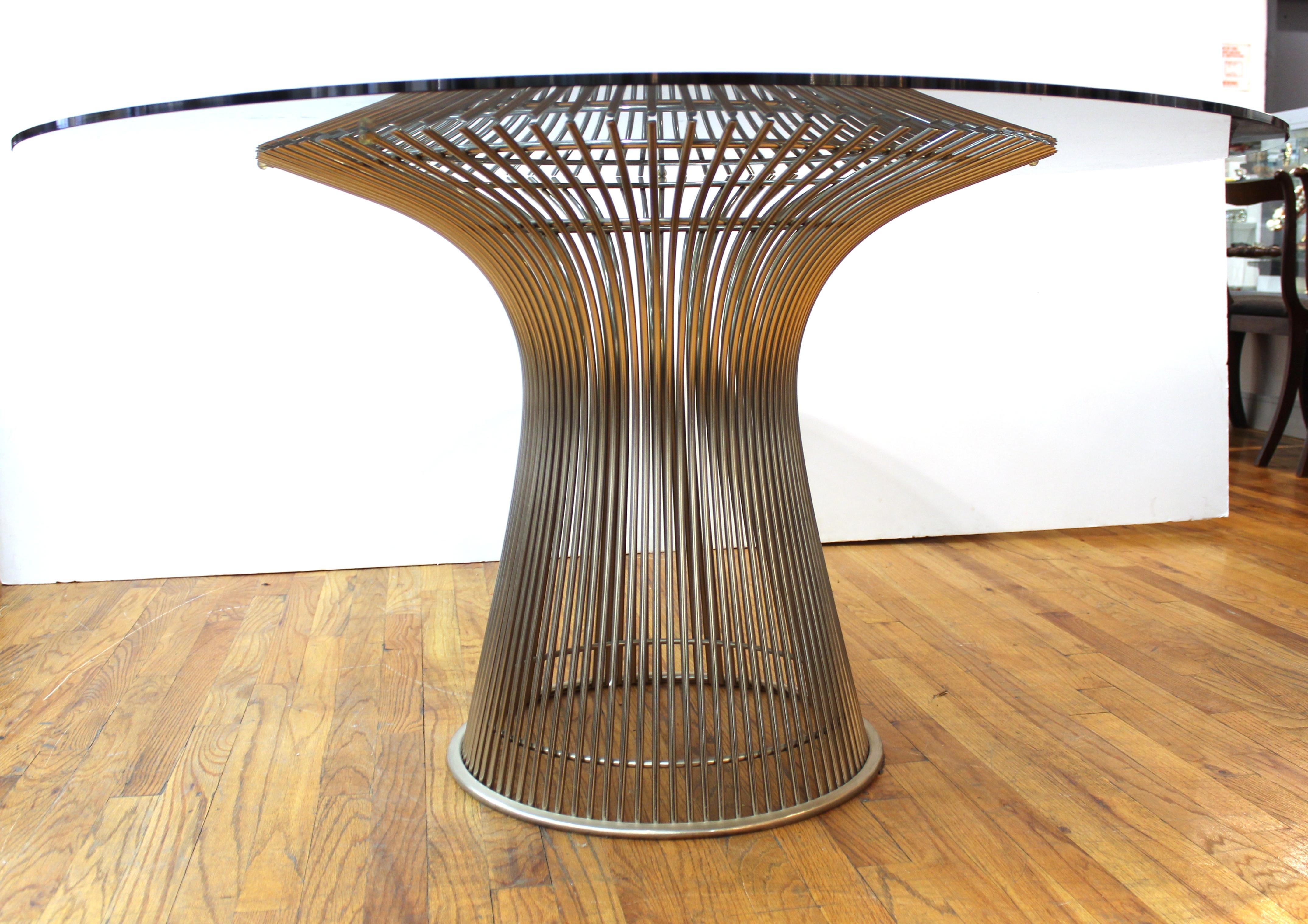 Late 20th Century Warren Platner for Knoll Mid-Century Modern Dining Table & Chairs
