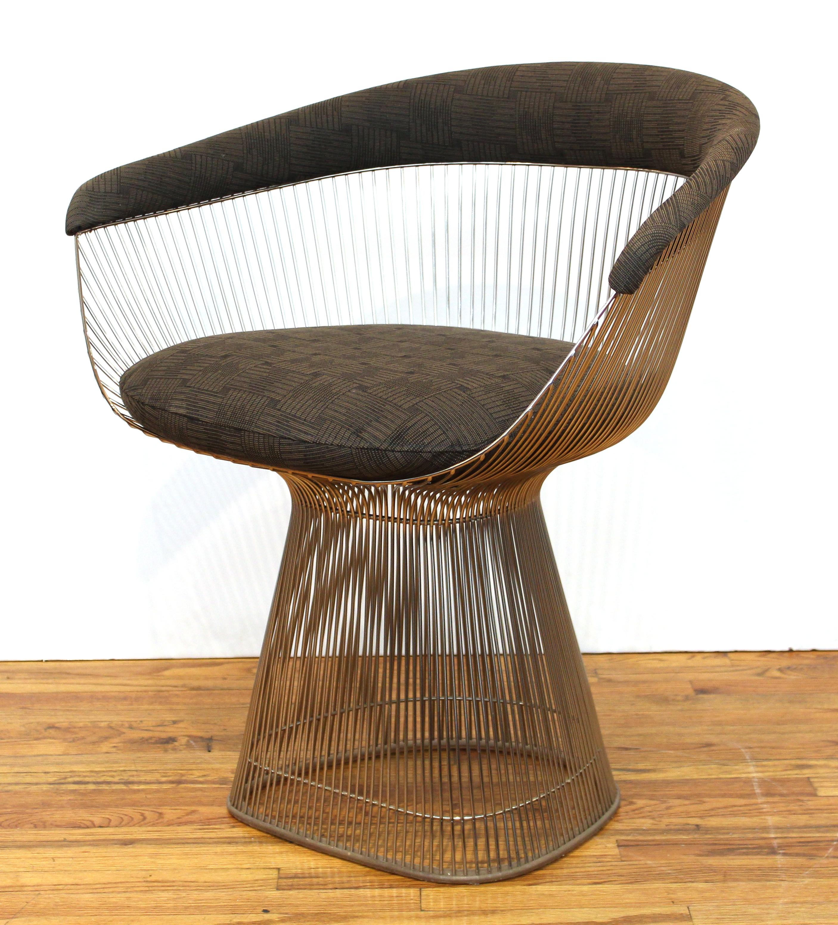 Metal Warren Platner for Knoll Mid-Century Modern Dining Table & Chairs