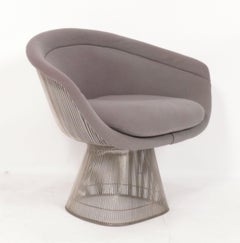 Fauteuil de salon en nickel Warren Platner pour Knoll retapissé dans votre tissu