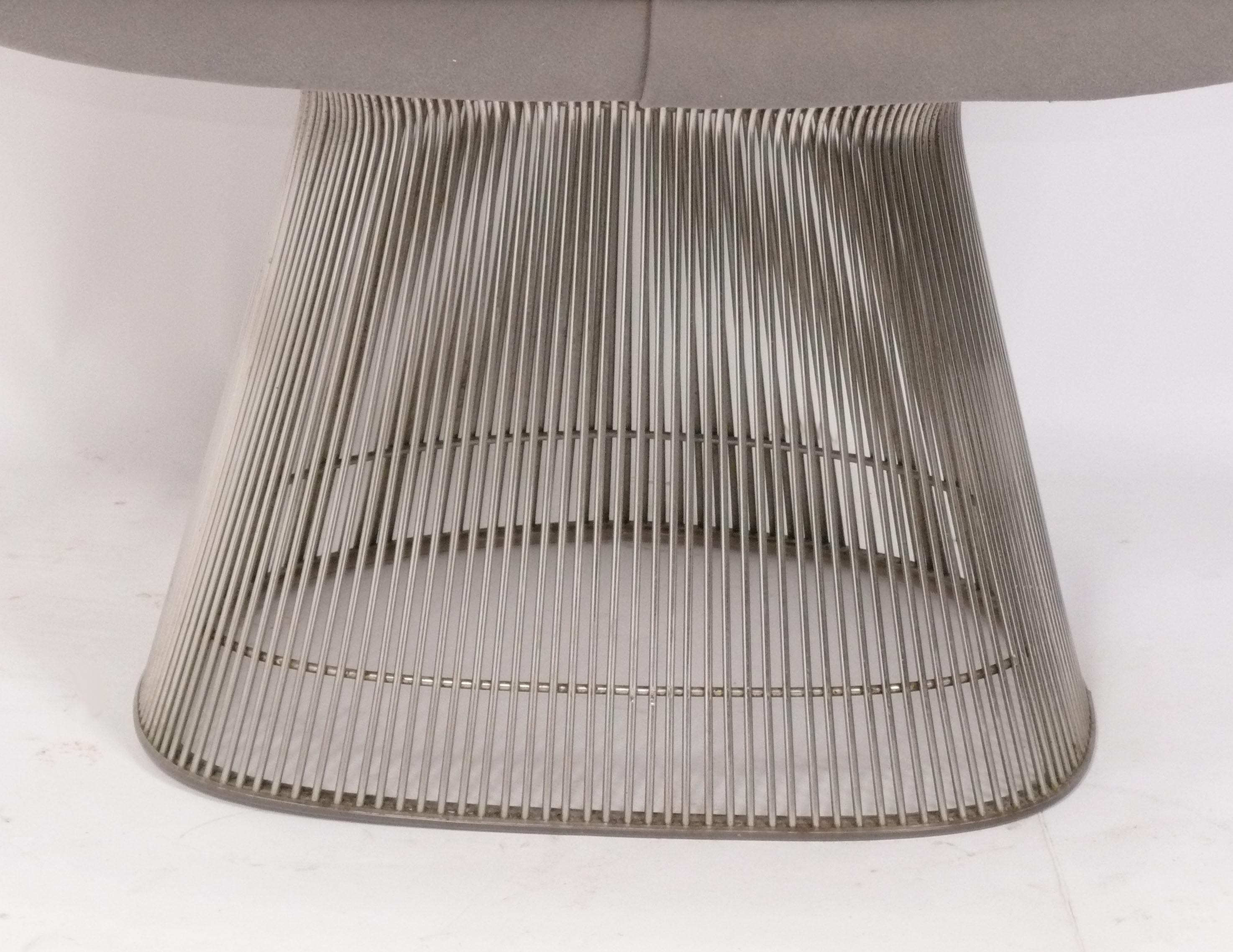 Nickel-Loungesessel von Warren Platner für Knoll, neu gepolstert mit Ihrem Stoff (Beschichtet) im Angebot