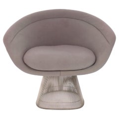Nickel-Loungesessel von Warren Platner für Knoll, neu gepolstert mit Ihrem Stoff