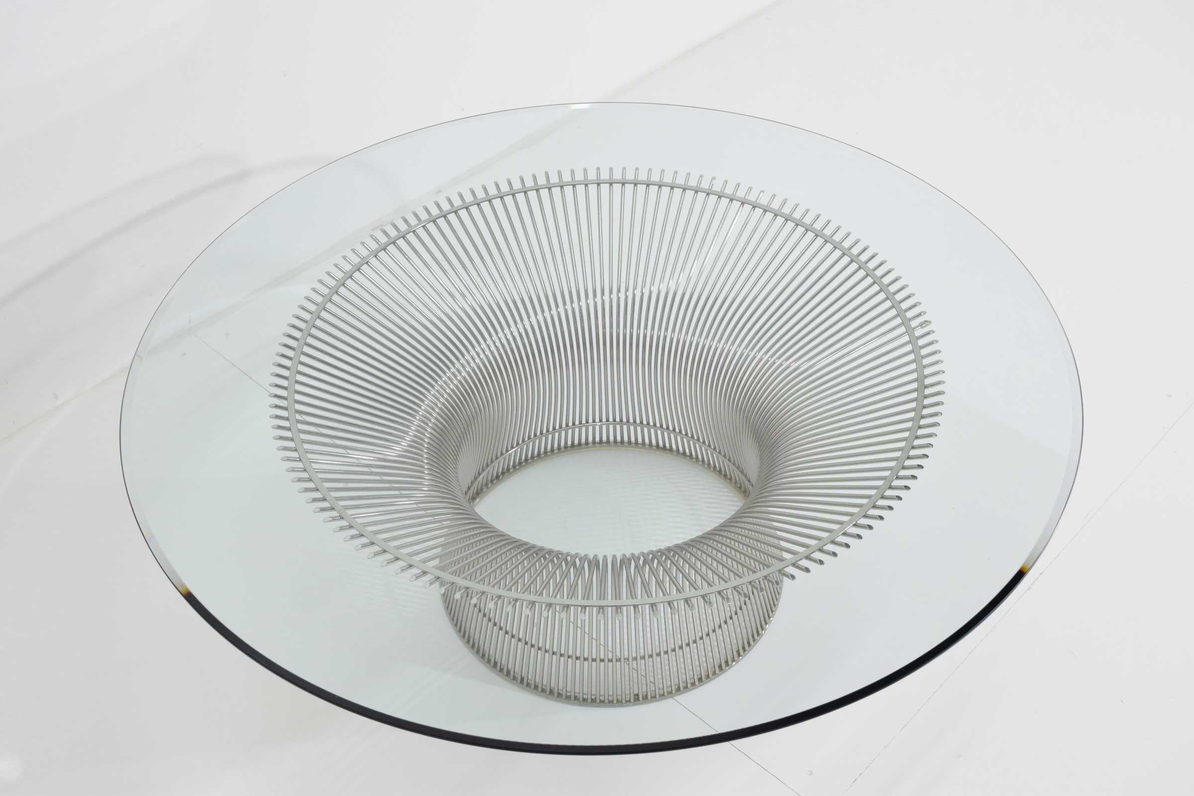 Italian Warren Platner for Knoll Nickel Plated Cocktail Coffee Table