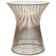 Table d'appoint en métal nickelé Warren Platner pour Knoll