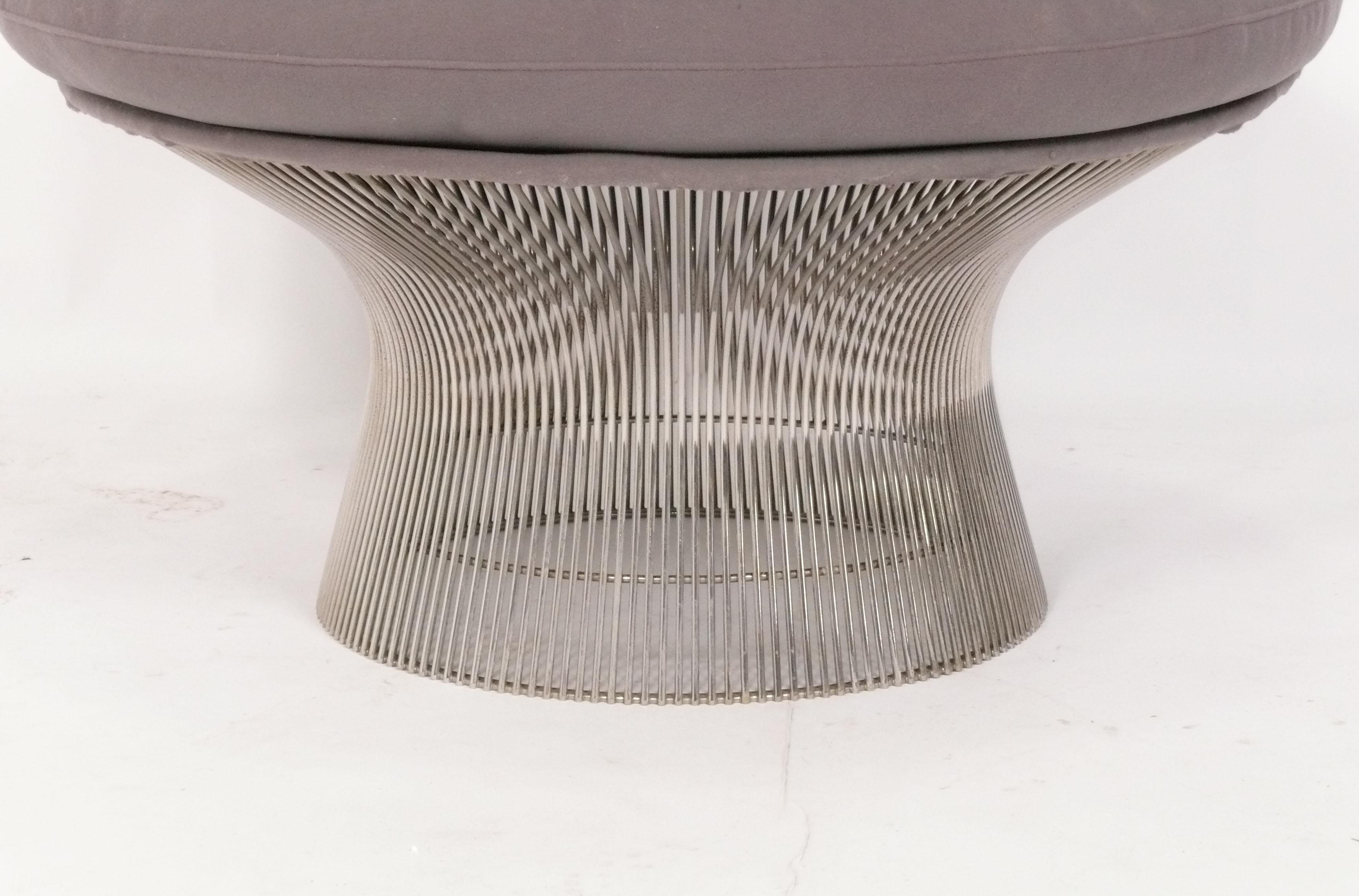Warren Platner für Knoll Nickel-Hocker oder Ottomane (Moderne der Mitte des Jahrhunderts) im Angebot