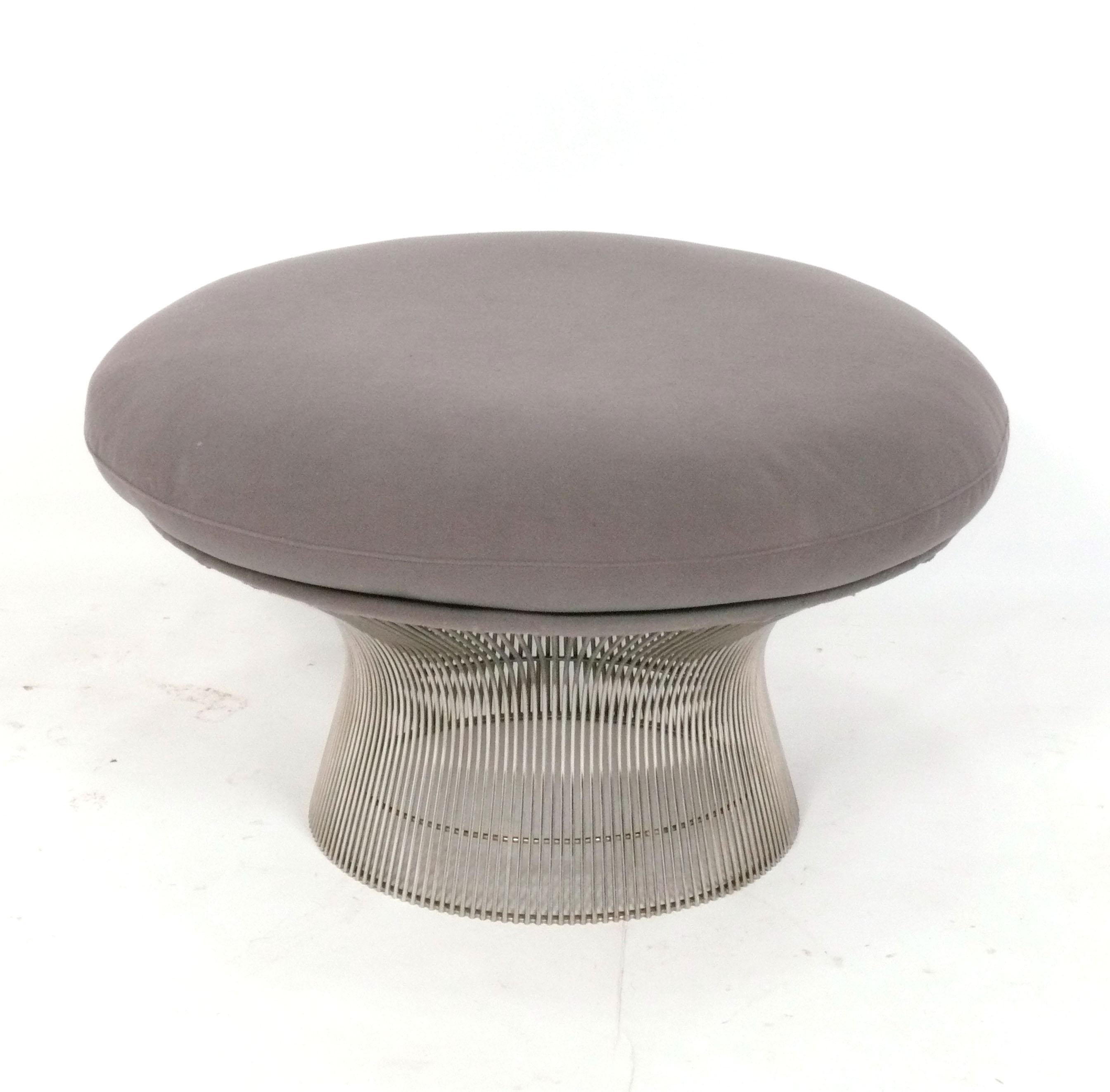 Warren Platner für Knoll Nickel-Hocker oder Ottomane (amerikanisch) im Angebot