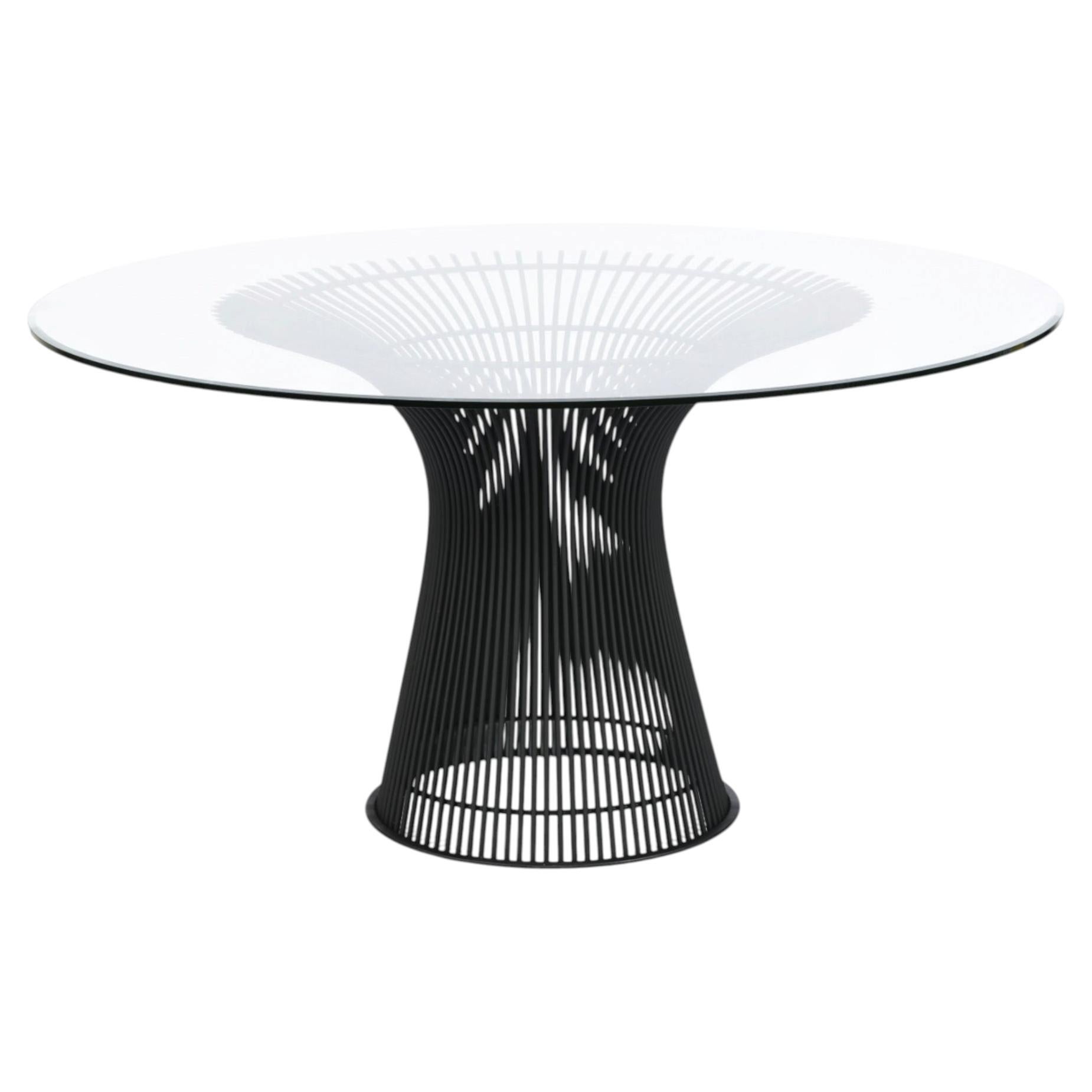 Warren Platner for Knoll Pedestal Dining Table with New 54 Round Glass