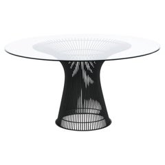 Warren Platner for Knoll Pedestal Dining Table with New 54 Round Glass