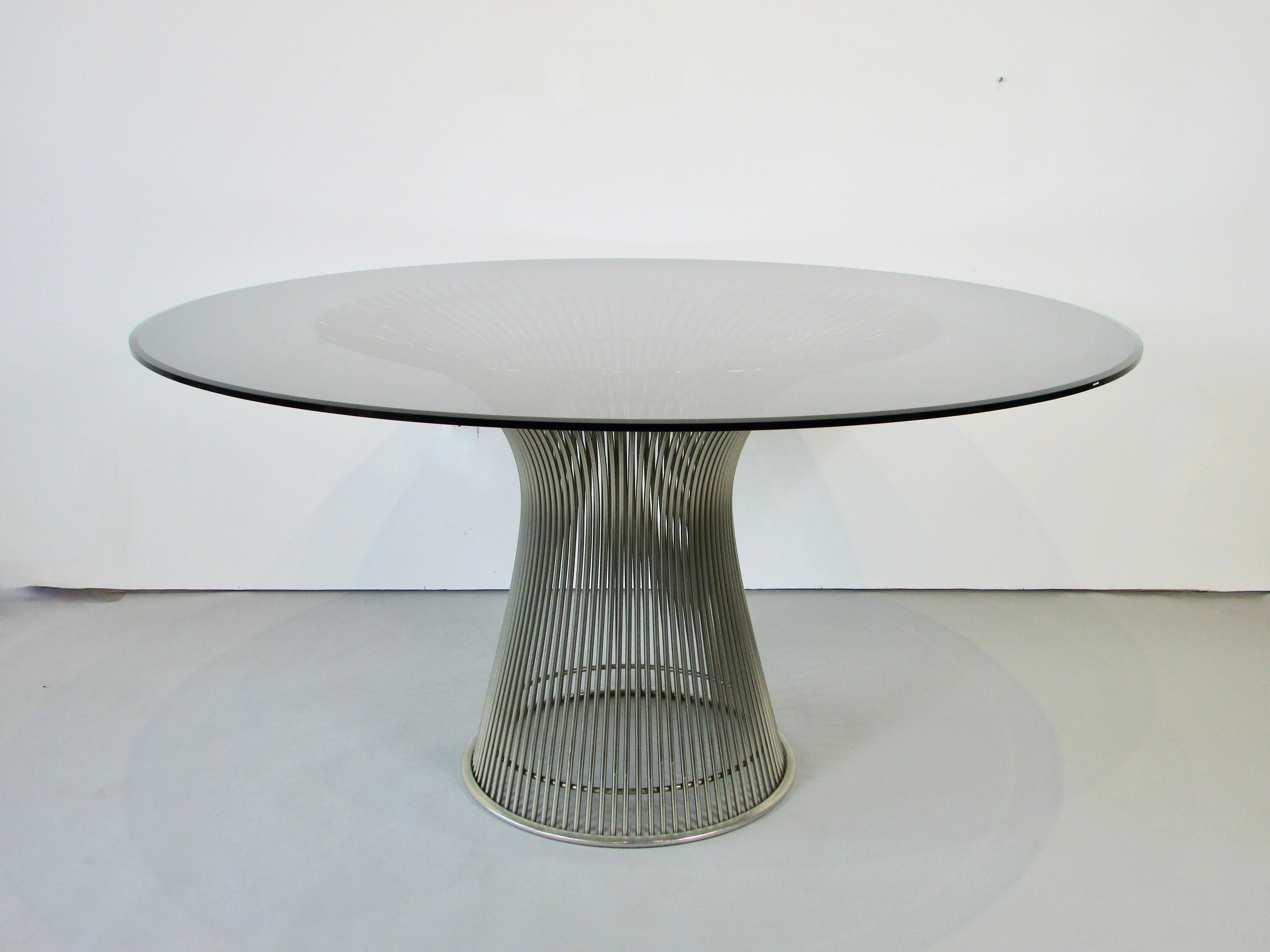 Platner collection for Knoll originally designed by Warren Platner in 1962. Finally launched after four years of development in 1966. Undulating nickel plated rods echo the light airiness of Harry Berrtoias work and the sculptural forms of Eero
