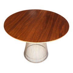 Warren Platner for Knoll Side Table in Walnut and Bronze