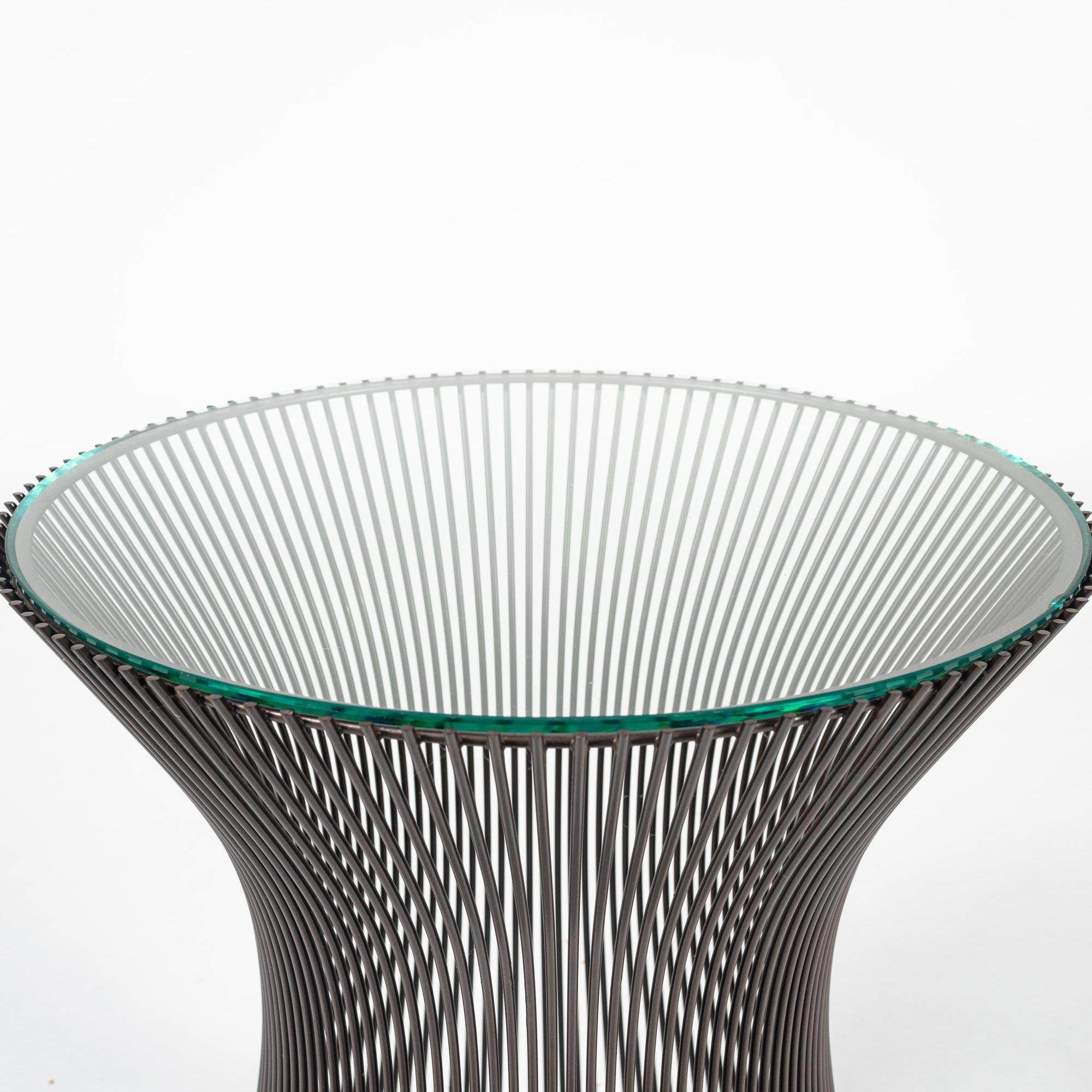 Mid-Century Modern Warren Platner for Knoll Side Table with Glass Top
