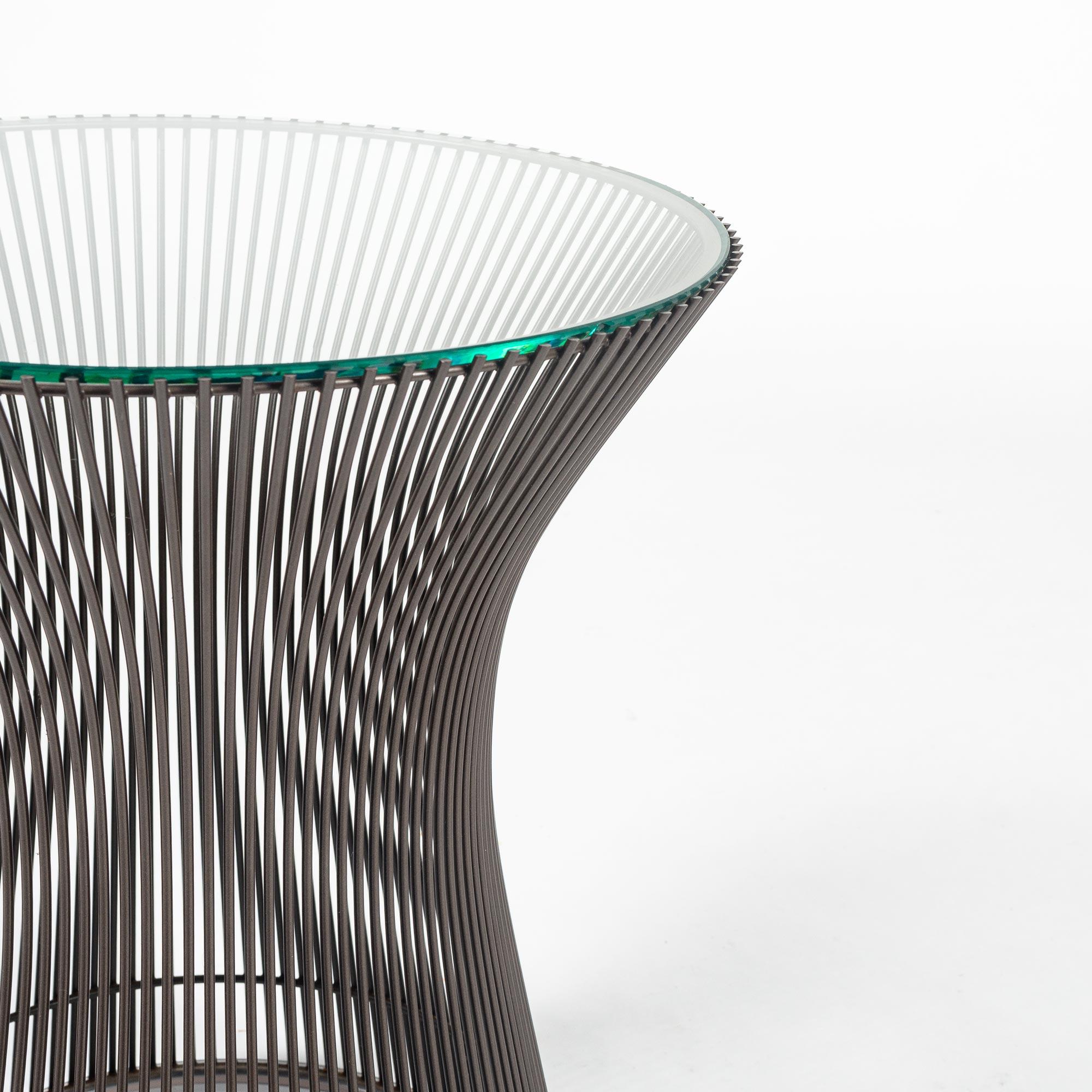 North American Warren Platner for Knoll Side Table with Glass Top