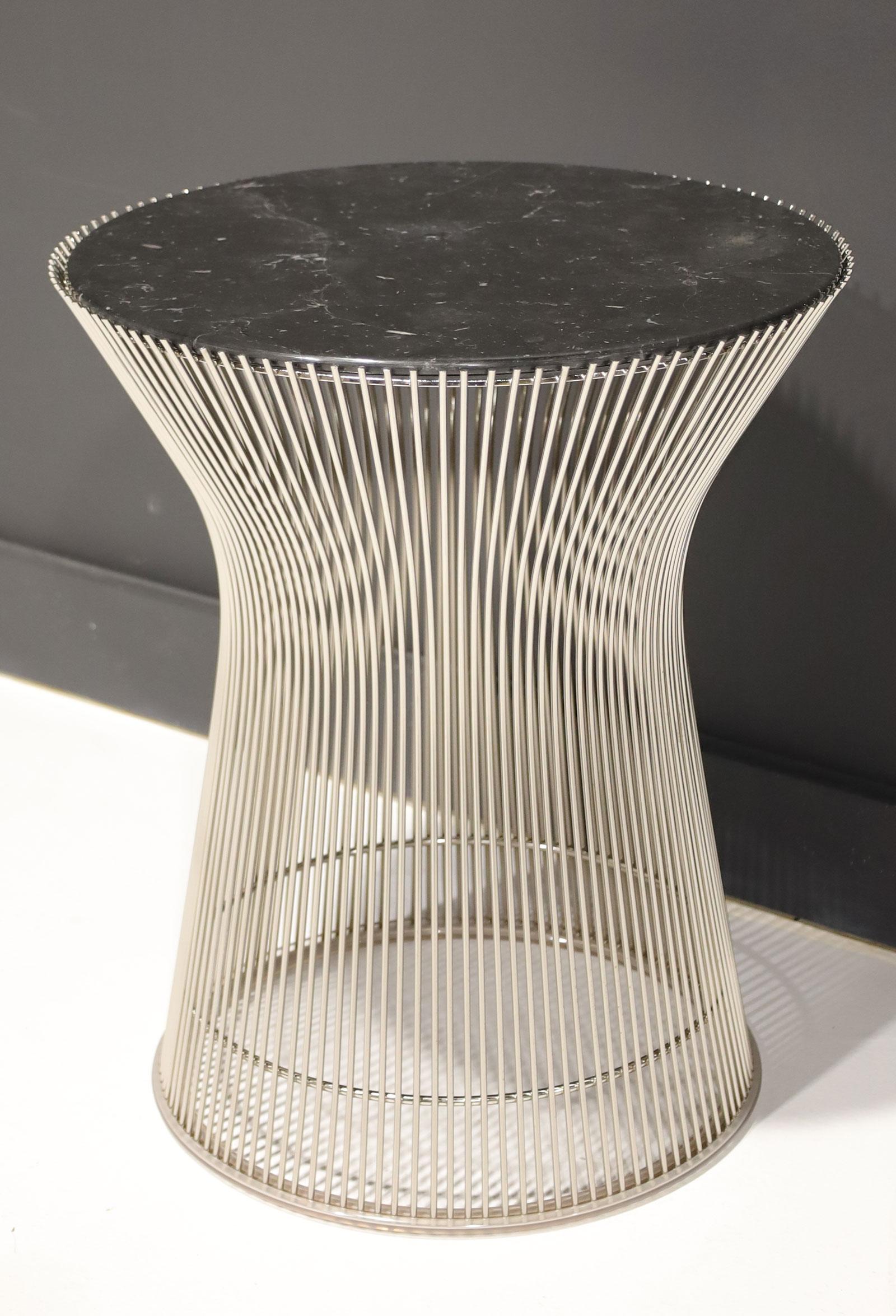 Warren Platner for Knoll Side Table with Marble Top In Good Condition In Dallas, TX