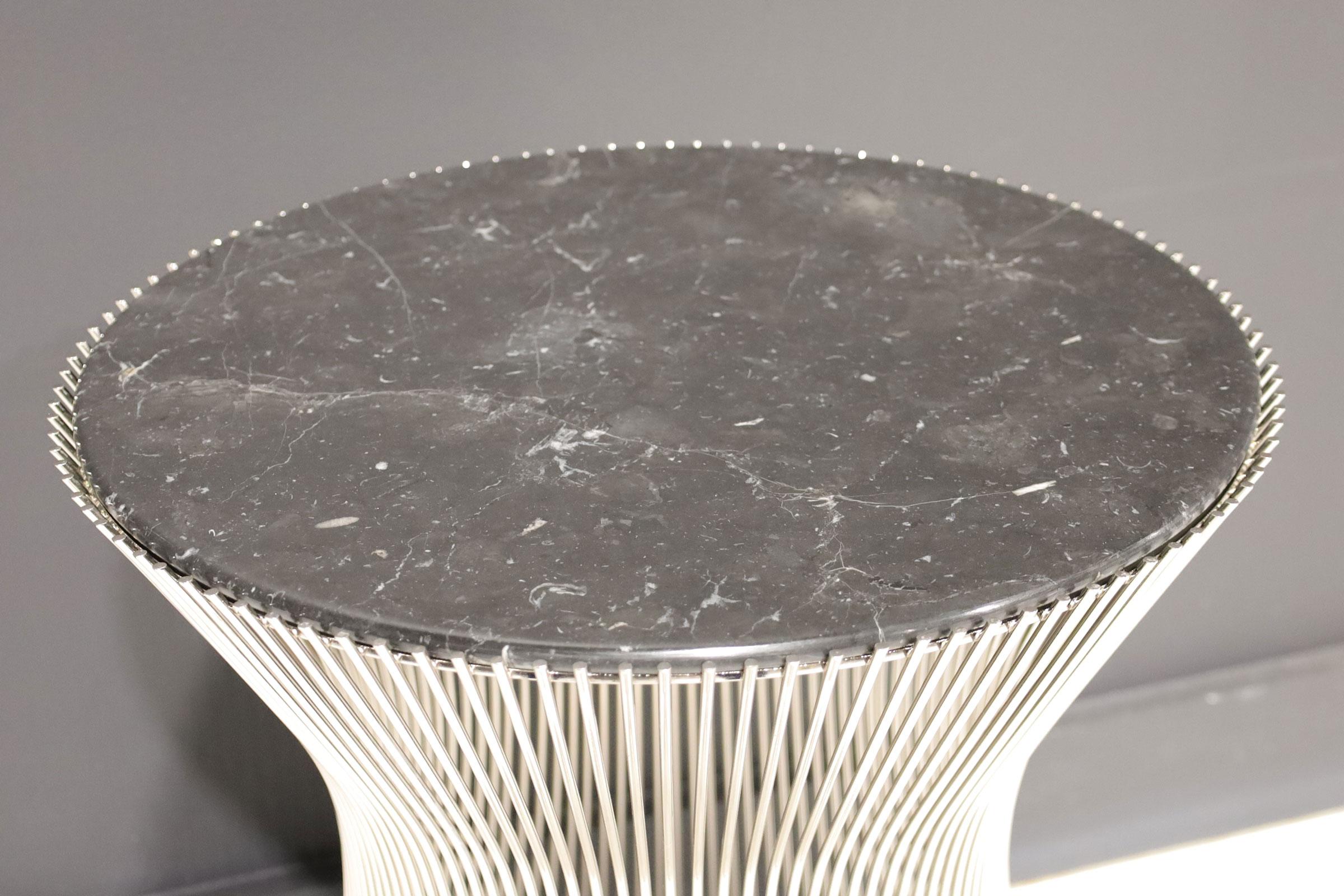 Contemporary Warren Platner for Knoll Side Table with Marble Top