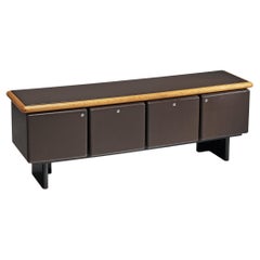 Warren Platner for Knoll Sideboard in Brown Leather