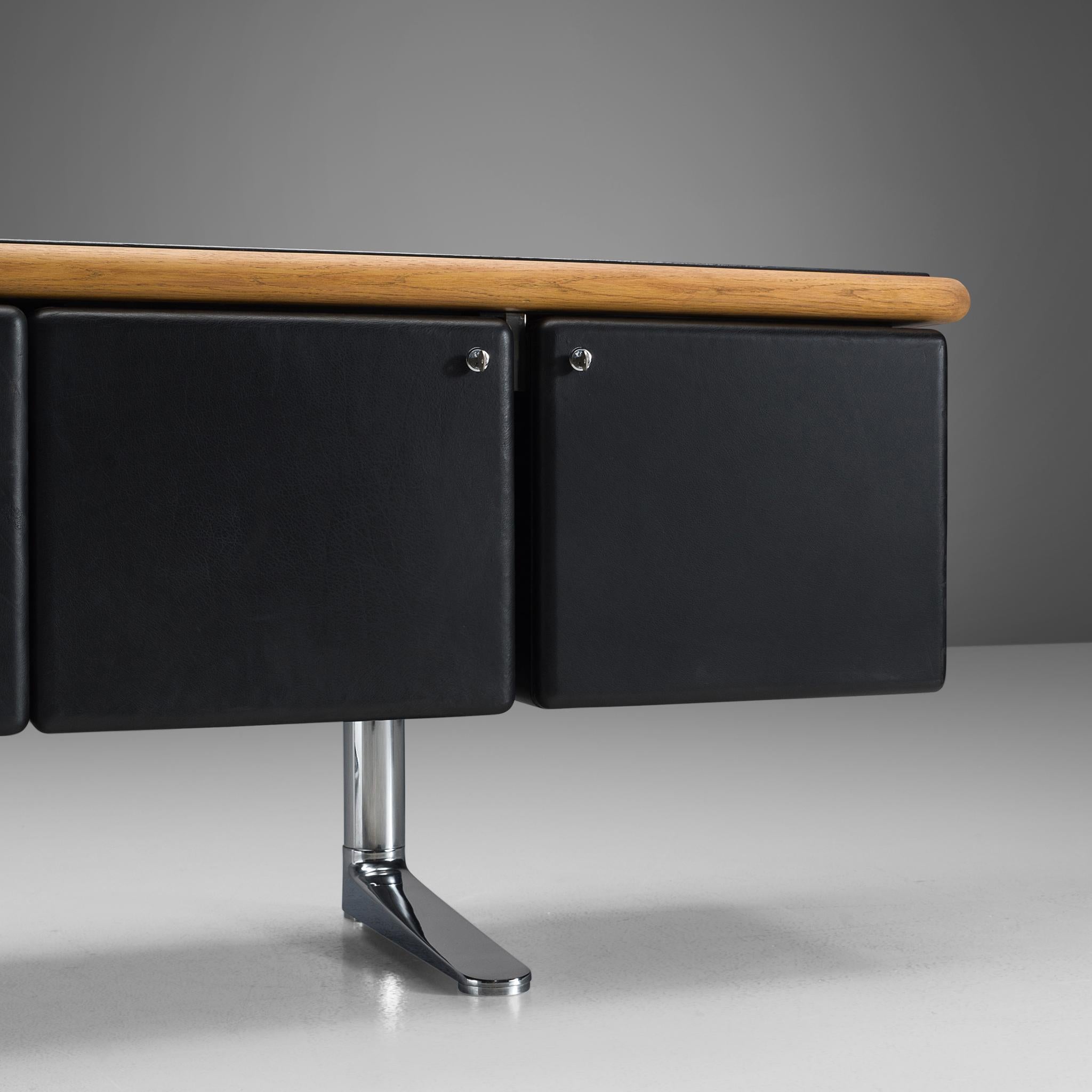 Mid-Century Modern Warren Platner for Knoll Sideboard in Original Leather