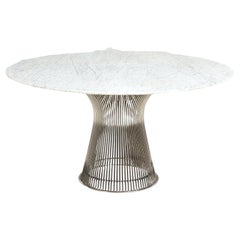 Warren Platner for Knoll Steel and Carrara Marble Dining Table, 1960