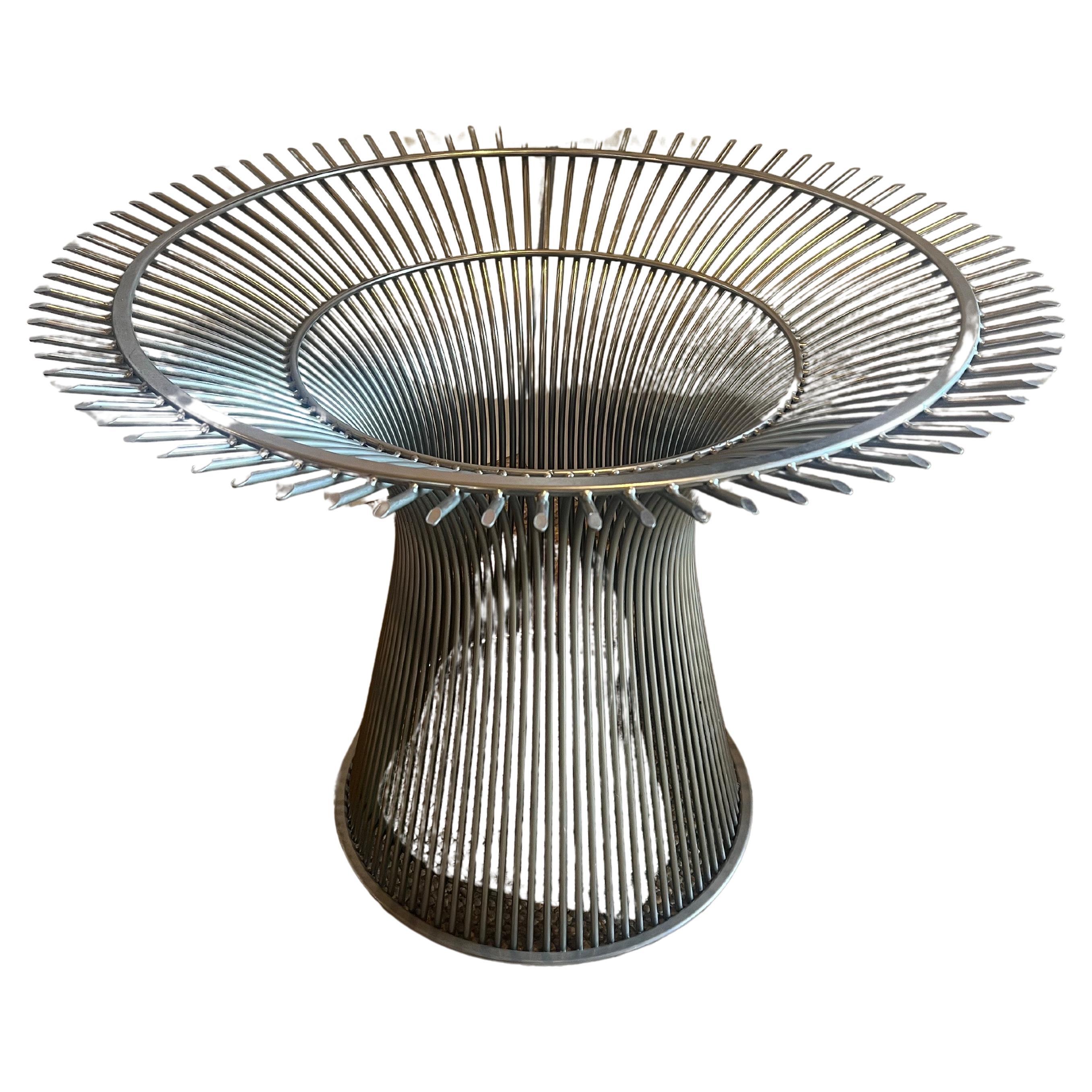Warren Platner for Knoll Steel Finish Dining Table Base, 1980
s in vendita