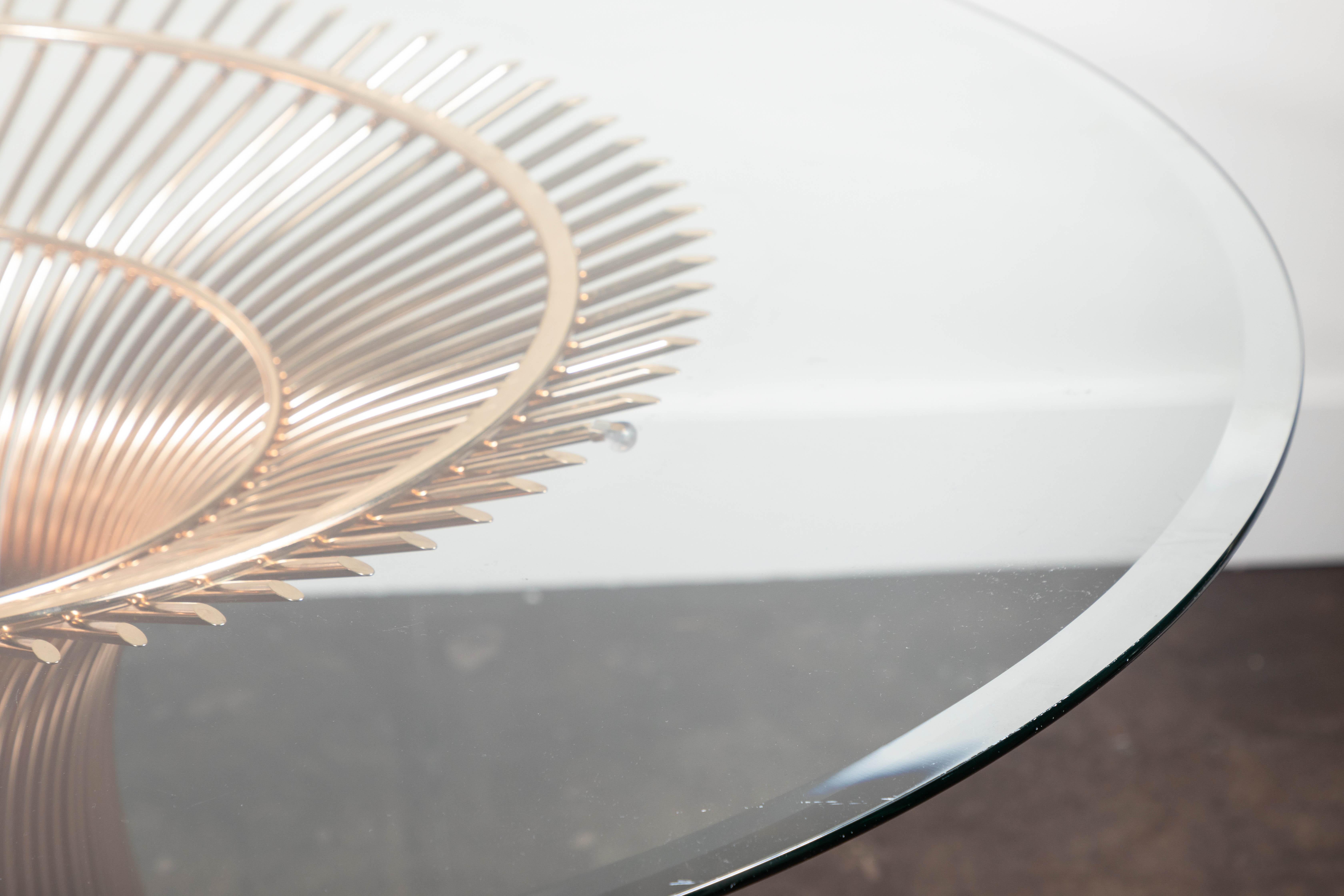 Metal Warren Platner for Knoll Table in Rose Gold