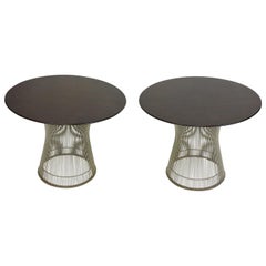 Warren Platner Wire and Walnut End or Side Table by Knoll