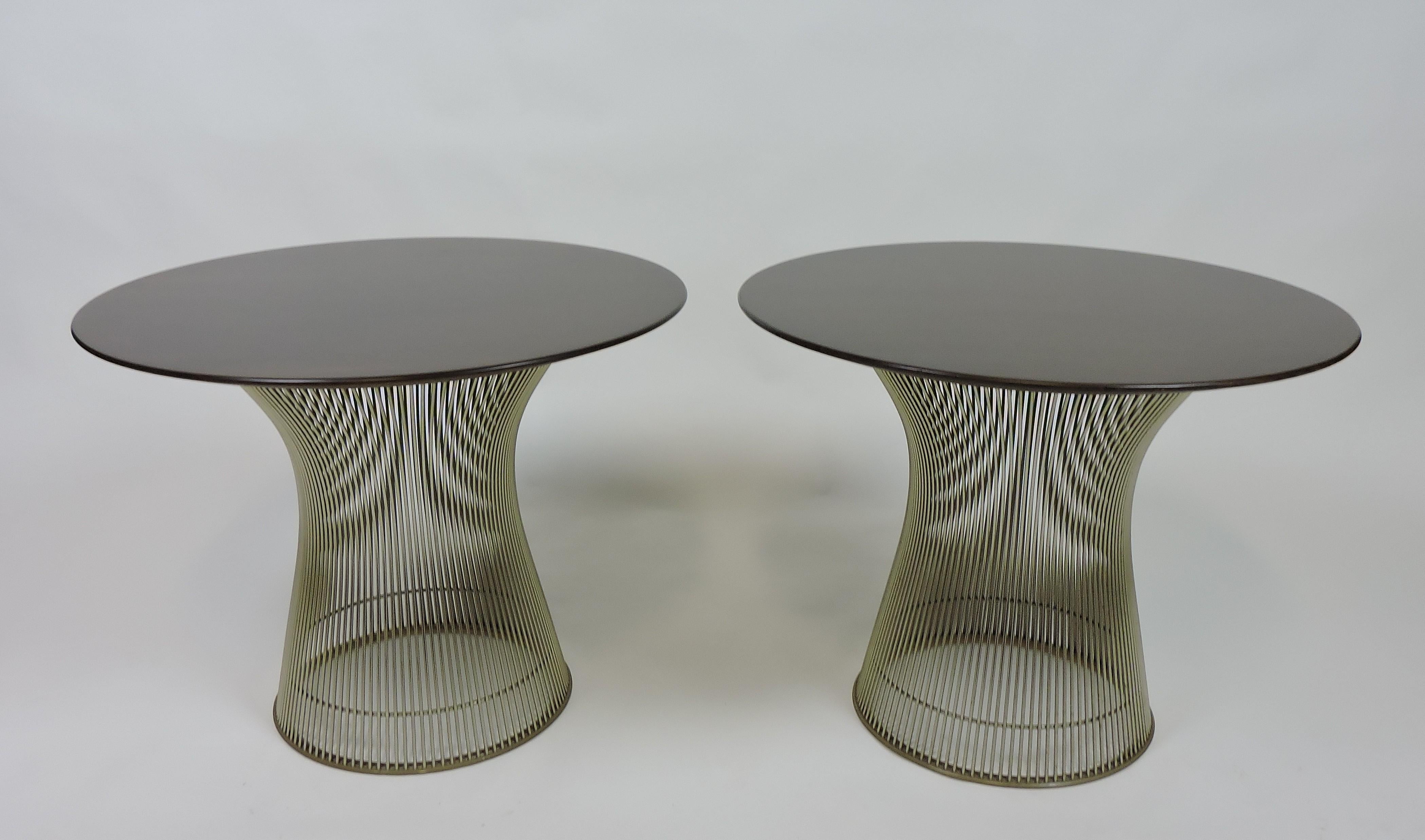 Warren Platner Wire and Walnut End or Side Table by Knoll 3
