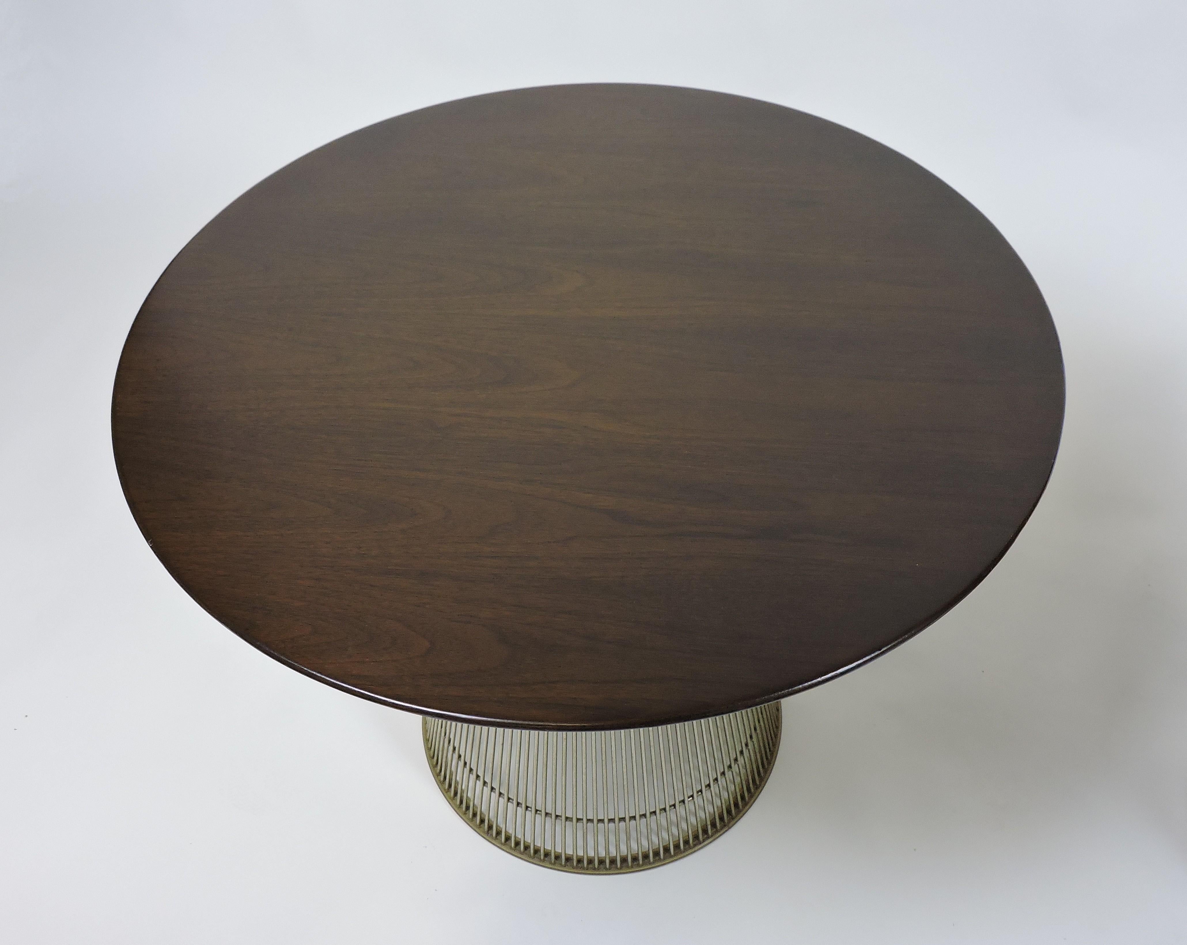 Warren Platner Wire and Walnut End or Side Table by Knoll In Good Condition In Chesterfield, NJ