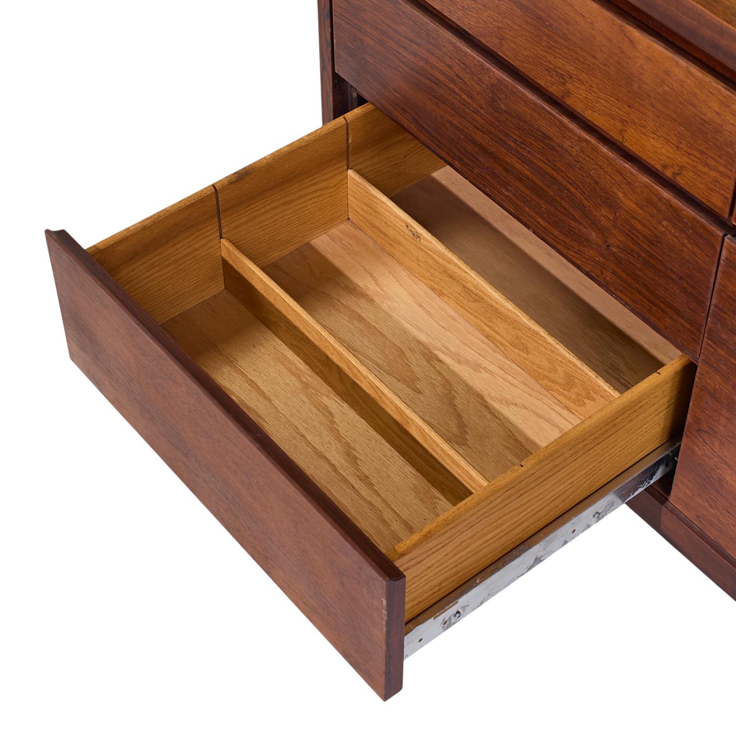 Warren Platner for Lehigh Leopold Mid Century Rosewood, Stainless Steel Credenza For Sale 2
