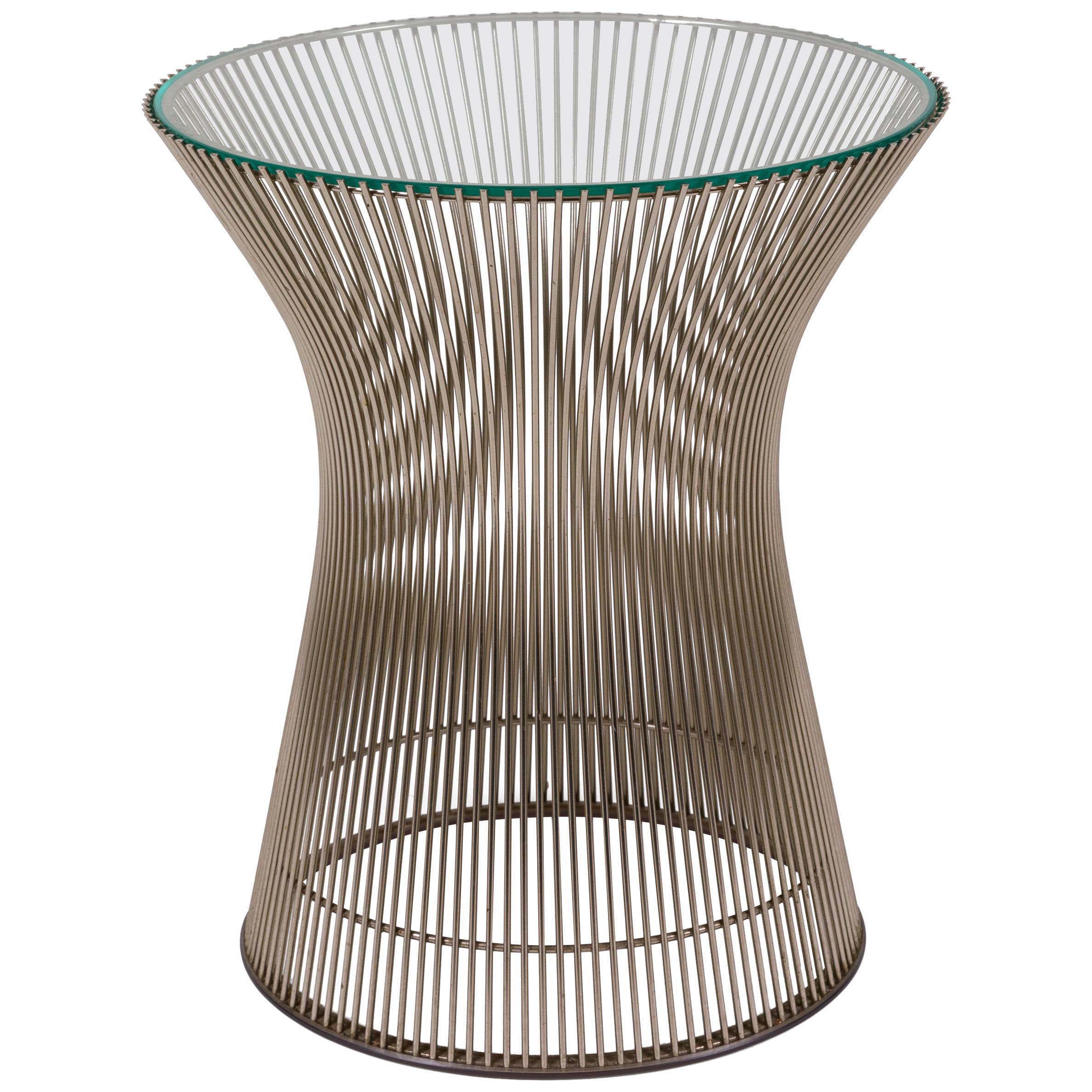 Warren Platner Glass and Chrome Side Table for Knoll, USA 1970s