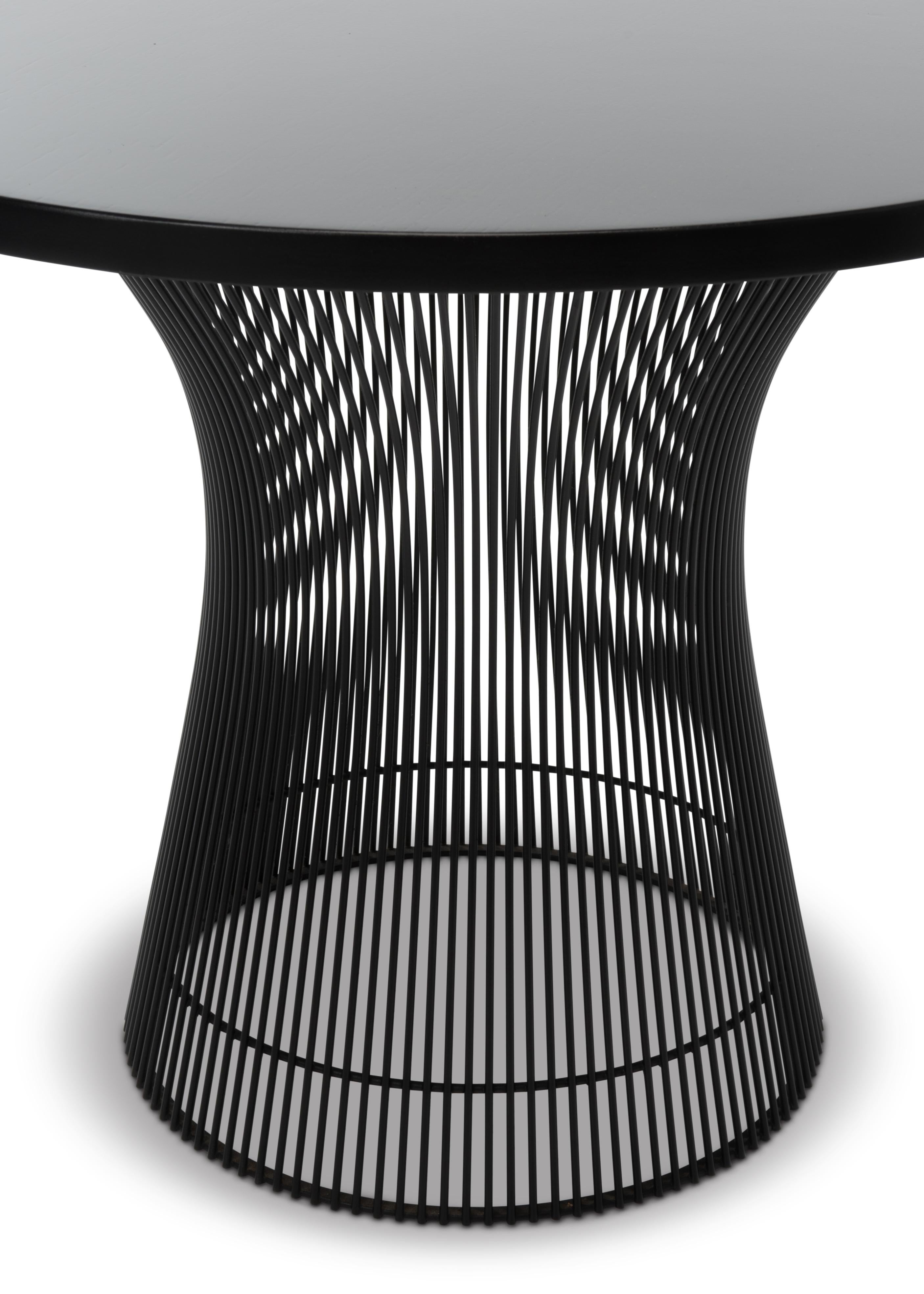 Late 20th Century Warren Platner Knoll Associates Ebonized Walnut Black Base Side Table Unmarked