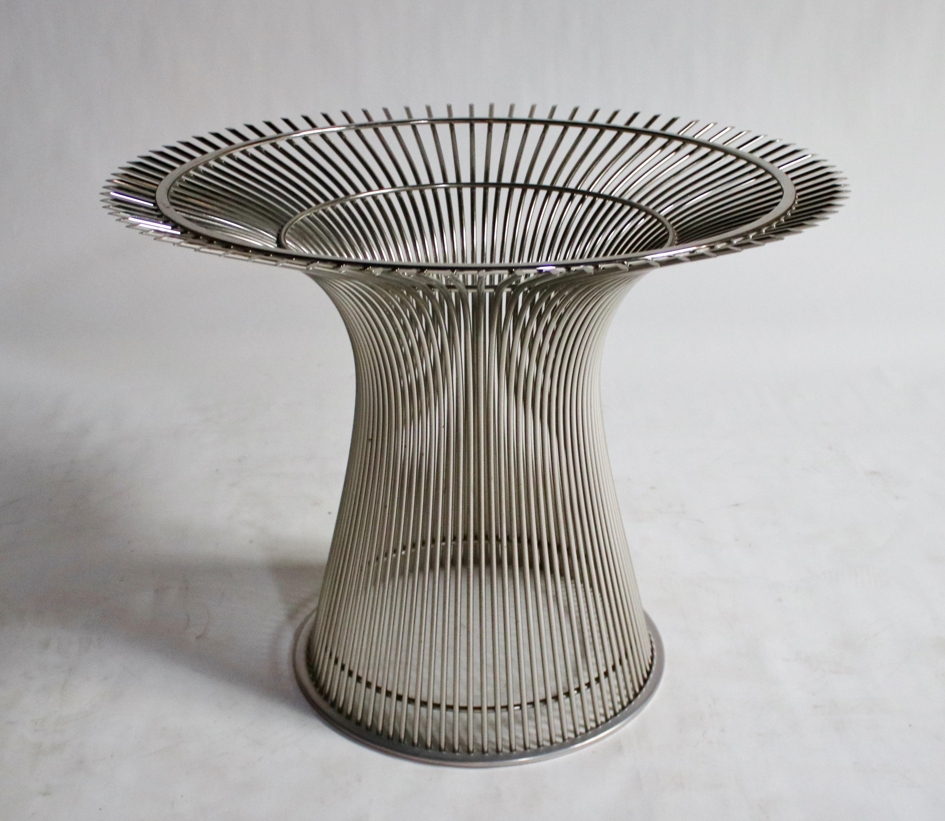 Warren Platner Knoll Dining Table Walnut Top 8