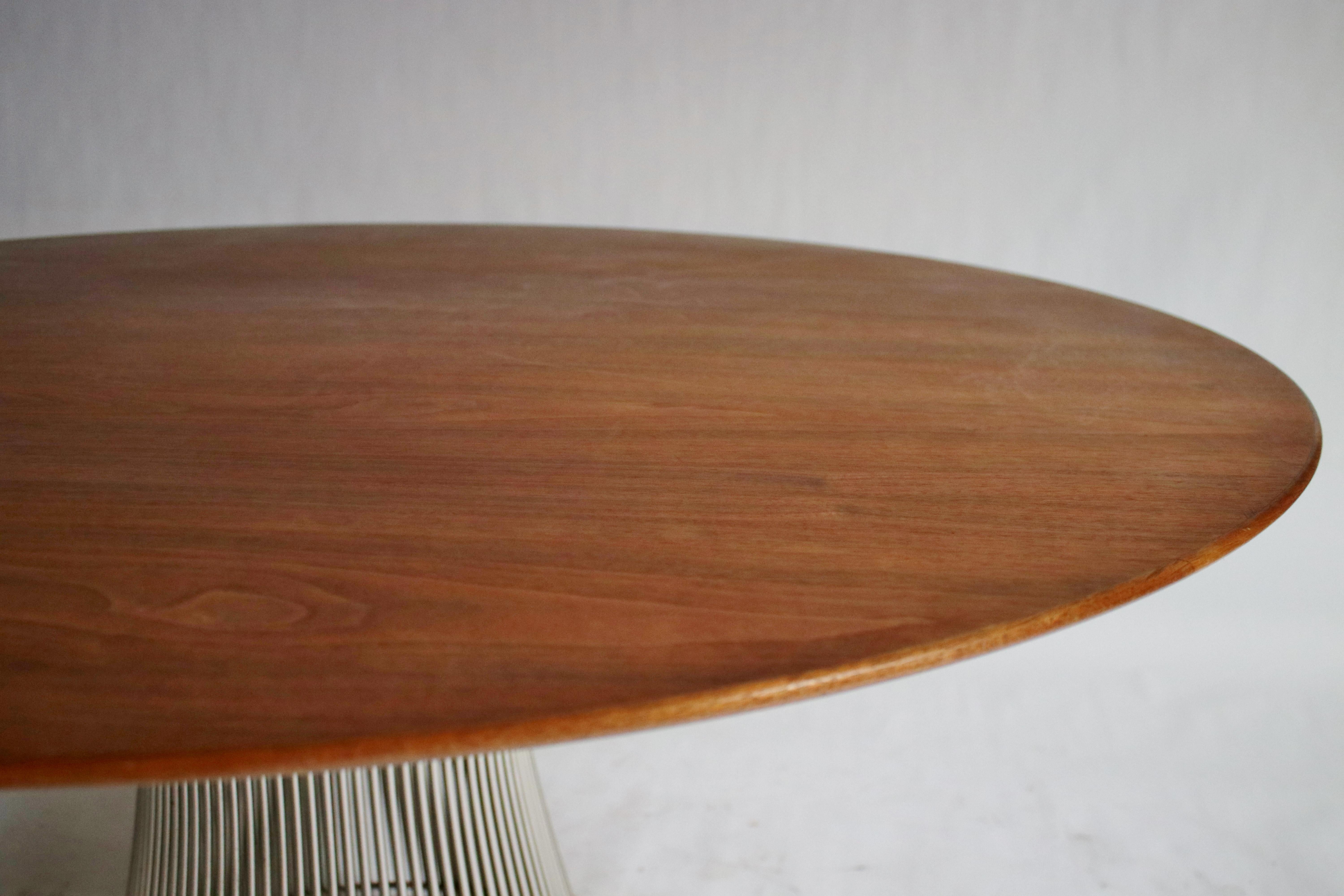 Warren Platner Knoll Dining Table Walnut Top 1