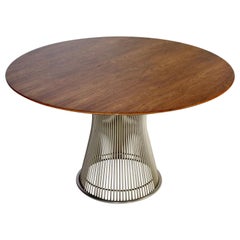 Warren Platner Knoll Dining Table Walnut Top