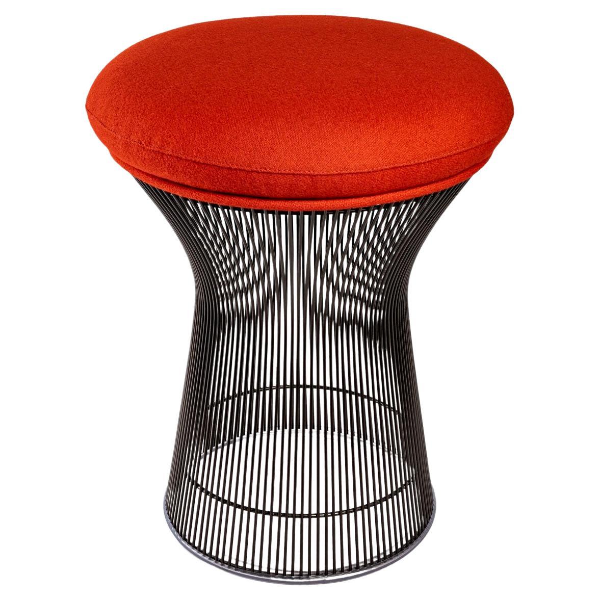 Warren Platner, Knoll International, Kvadrat Tabouret Tonus en tissu bronze