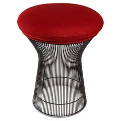 Vintage Warren Platner, Knoll International, Kvadrat Tonus Fabric Stool Bronze Metal