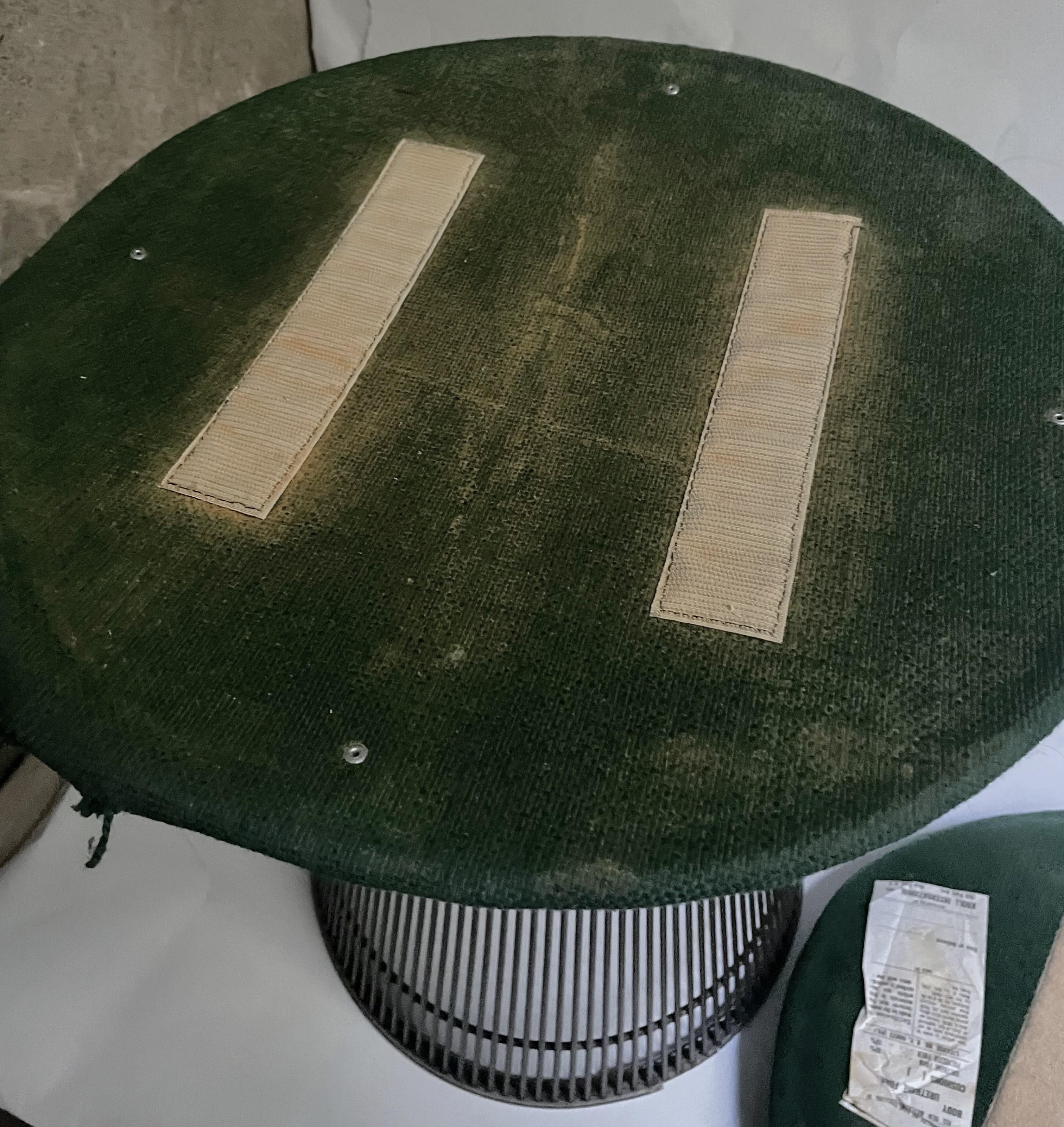 Tabouret international Warren Platner Knoll original tissu vert métal bronze en vente 7