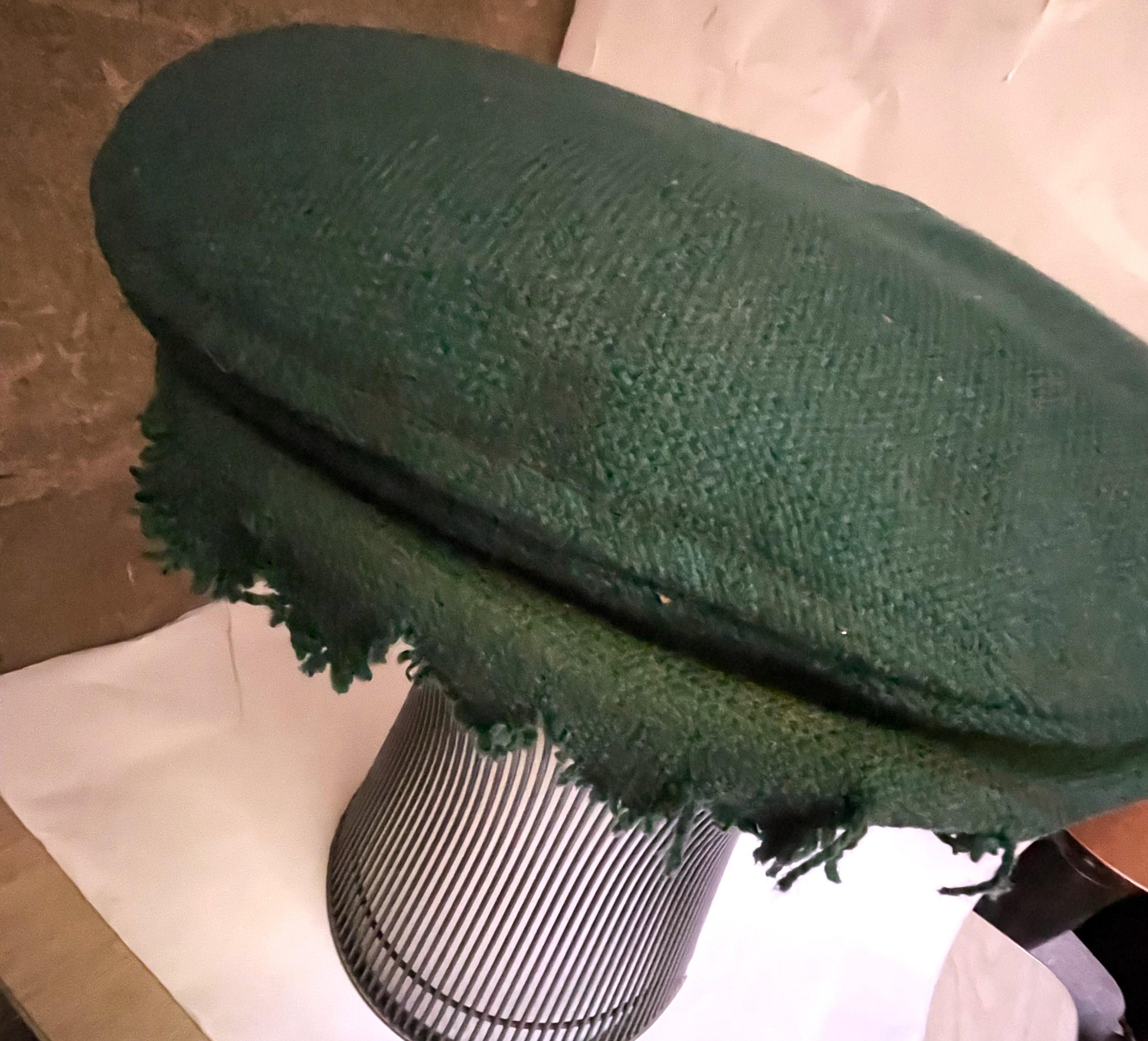 20ième siècle Tabouret international Warren Platner Knoll original tissu vert métal bronze en vente