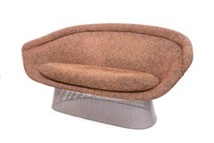 Warren Platner Knoll Sofa with Brown & Orange Upholstery