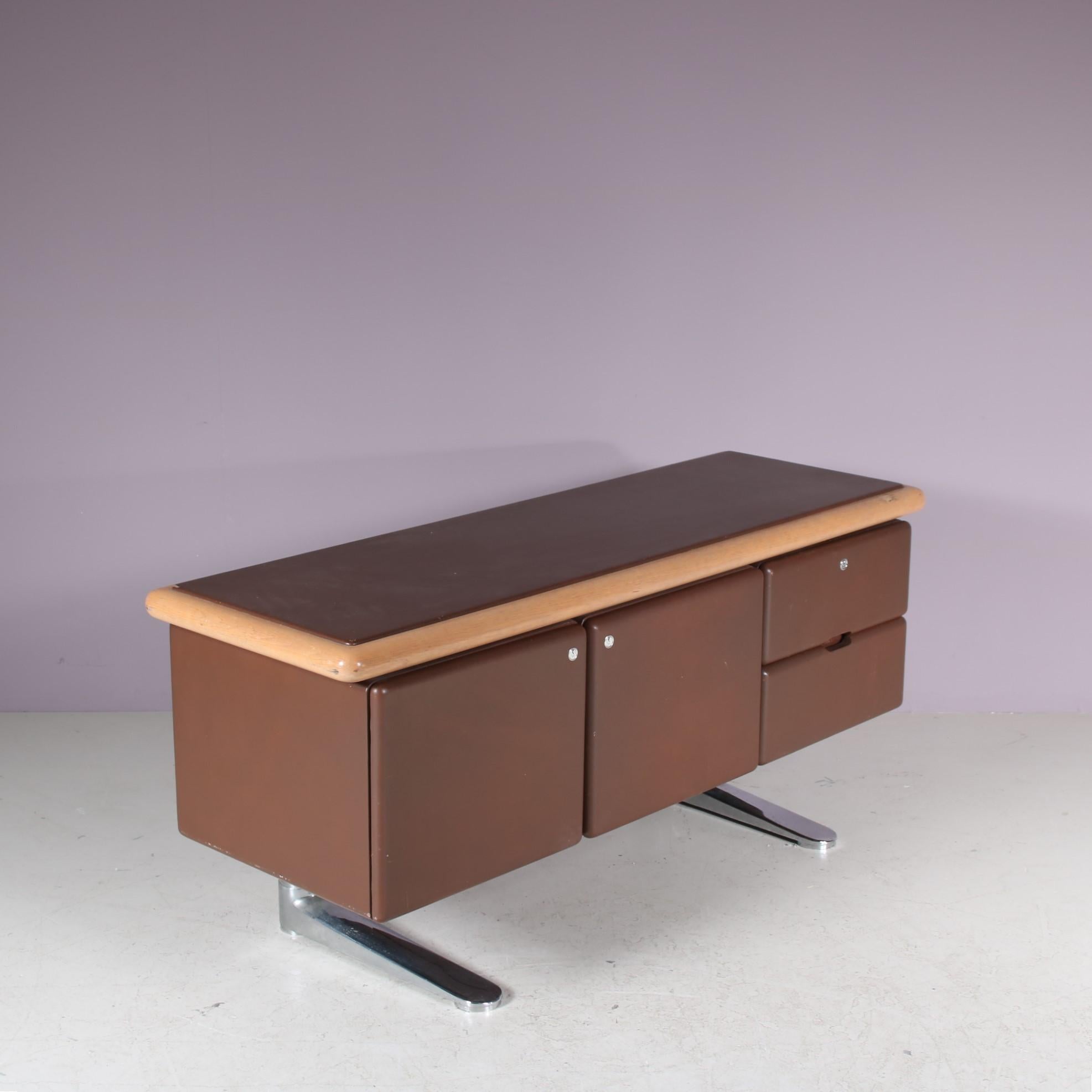 Warren Platner Leder-Sideboard für Knoll International, USA 1970 im Angebot 3