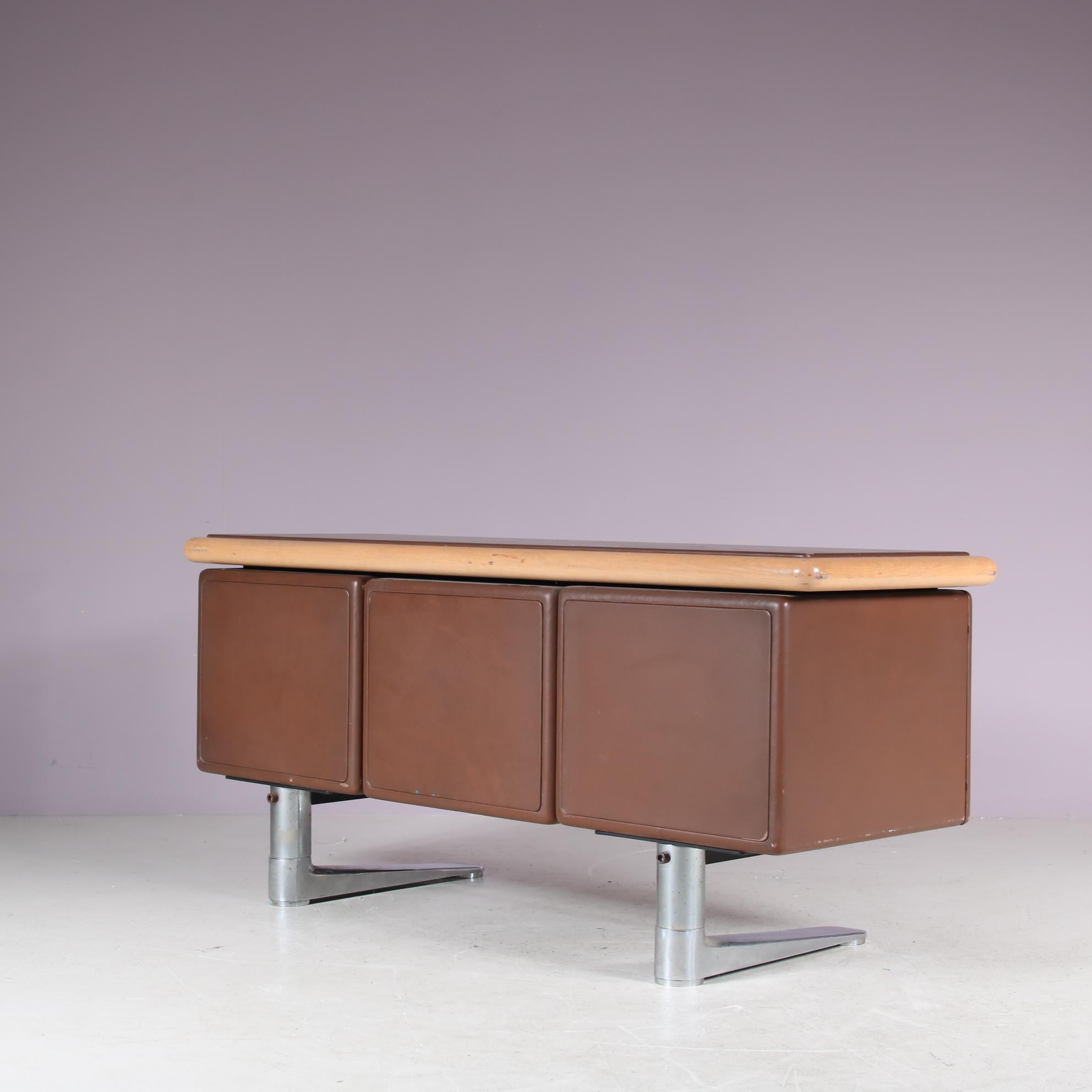 Warren Platner Leder-Sideboard für Knoll International, USA 1970 im Angebot 5
