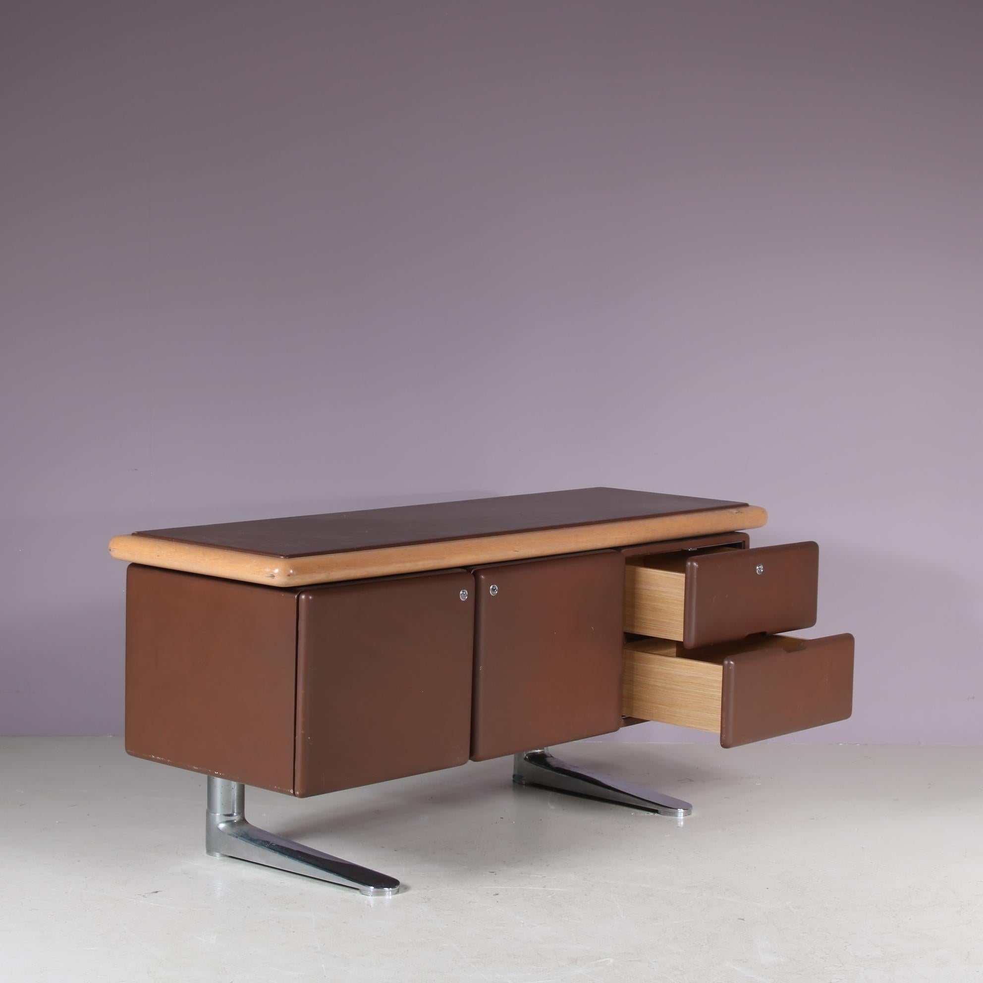Warren Platner Leder-Sideboard für Knoll International, USA 1970 im Angebot 2