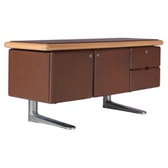 Credenza in pelle di Warren Platner per Knoll International, USA 1970