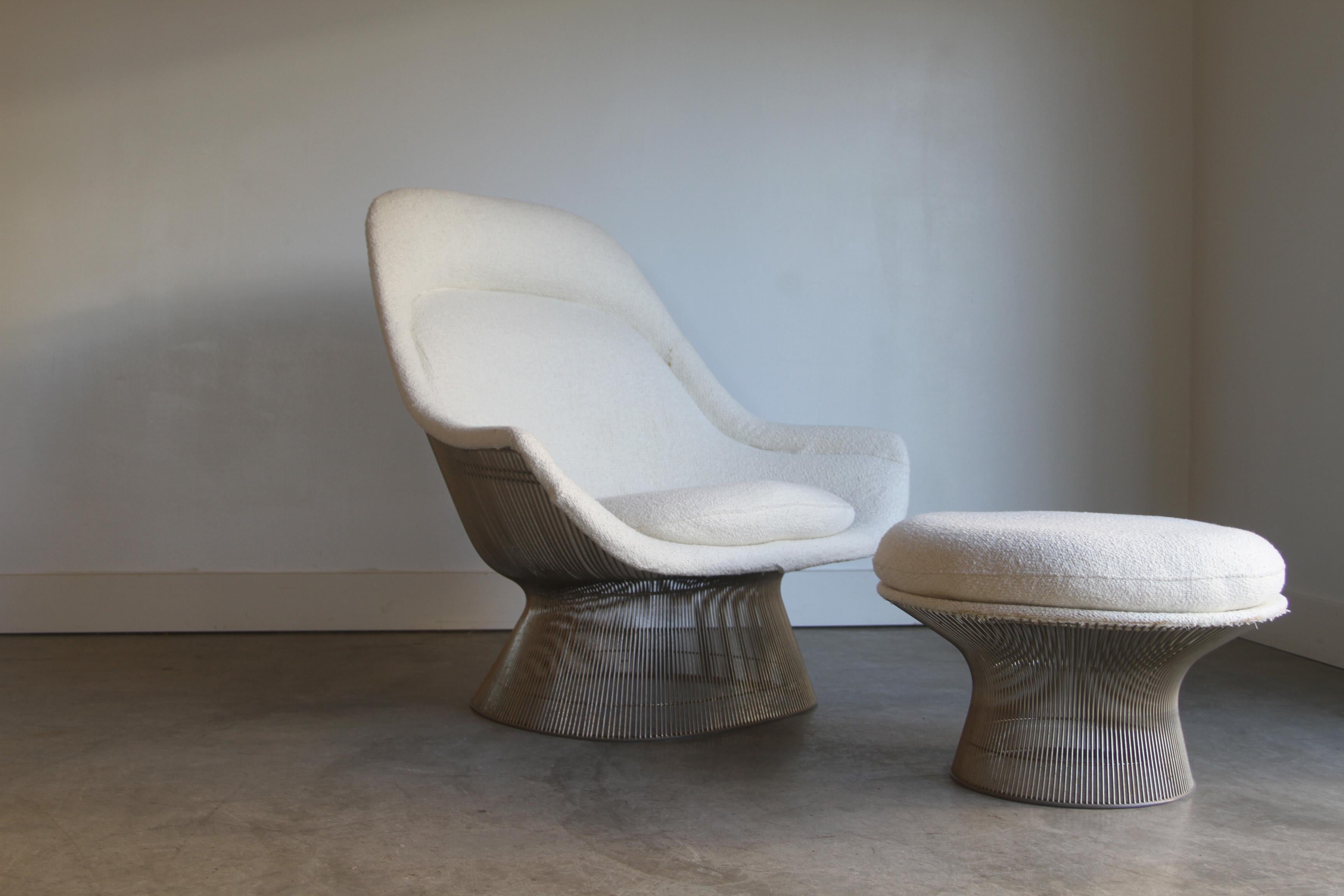 Mid-Century Modern Warren Platner Lounge Chair + Ottoman  For Sale