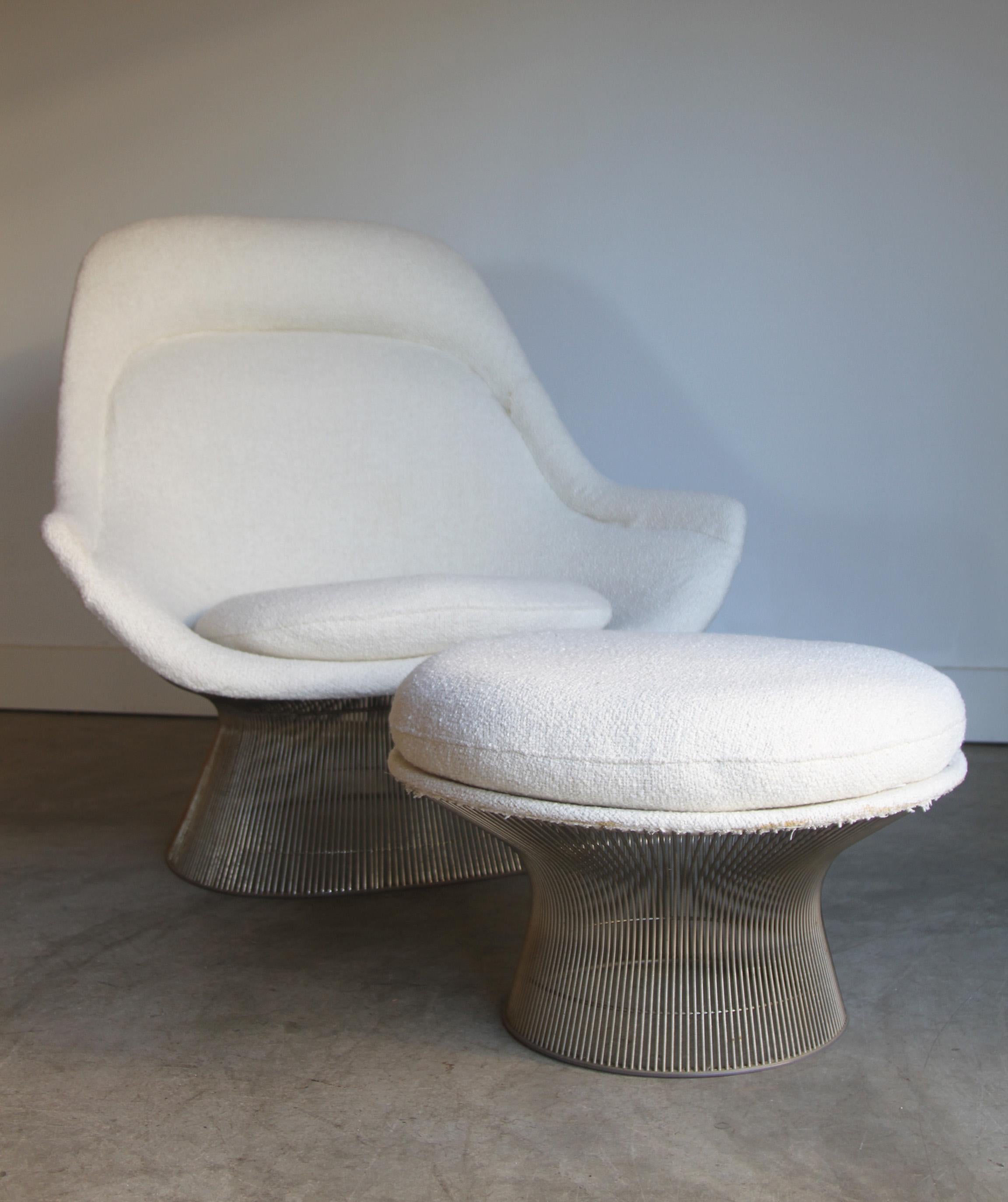 Mid-20th Century Warren Platner Lounge Chair + Ottoman  For Sale