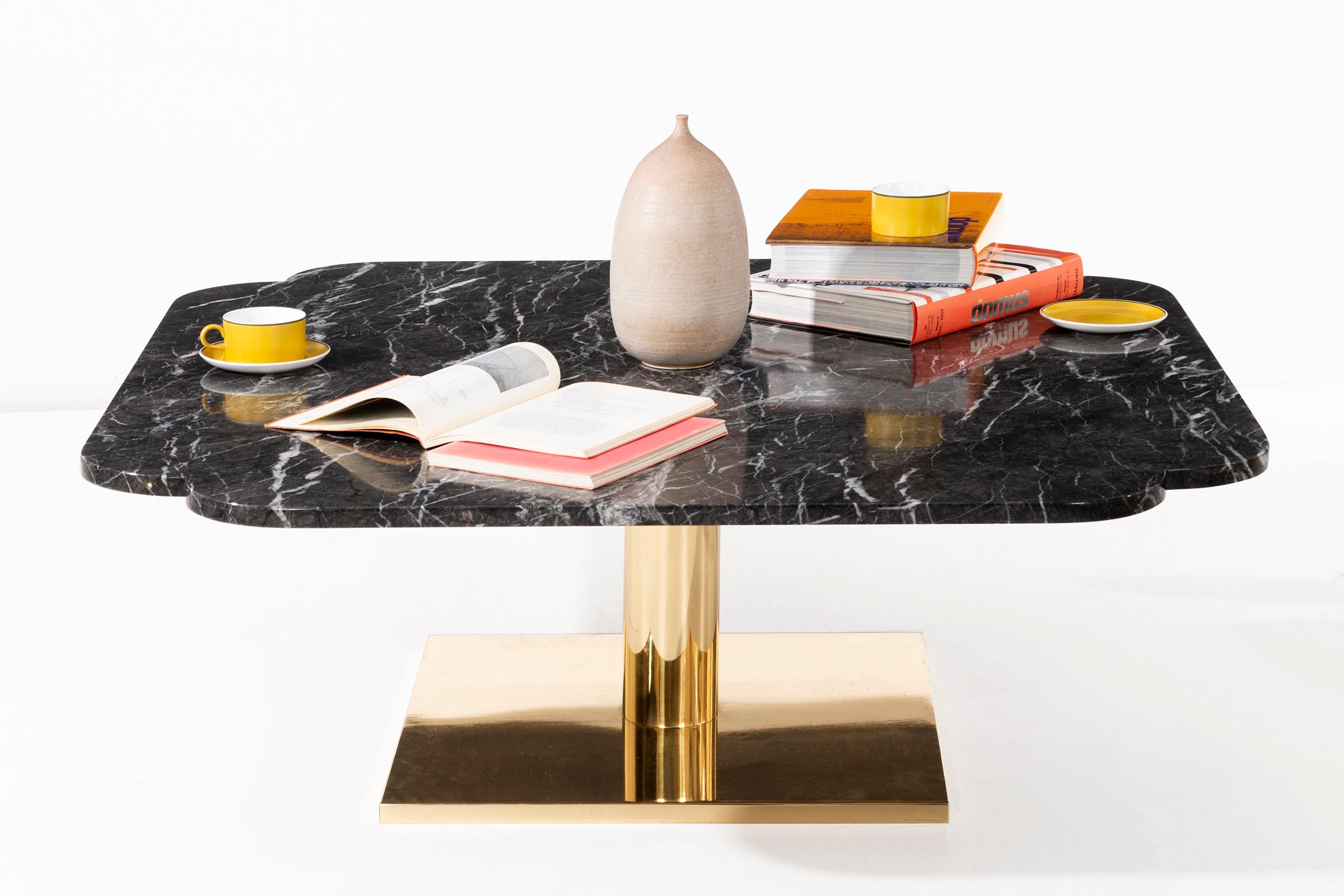Warren Platner Marble and Brass Coffee Table 2