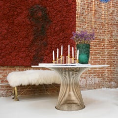 Warren Platner Mid Century by Knoll Carrara Marble Steel Table, USA, 1970s