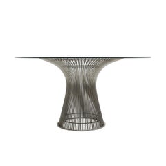 Warren Platner Mid-Century Modern for Knoll Glass Steel American Dining Table
