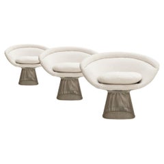Warren Platner Mid-Century Modern for Knoll Wool American Dining Chair, Set of 3