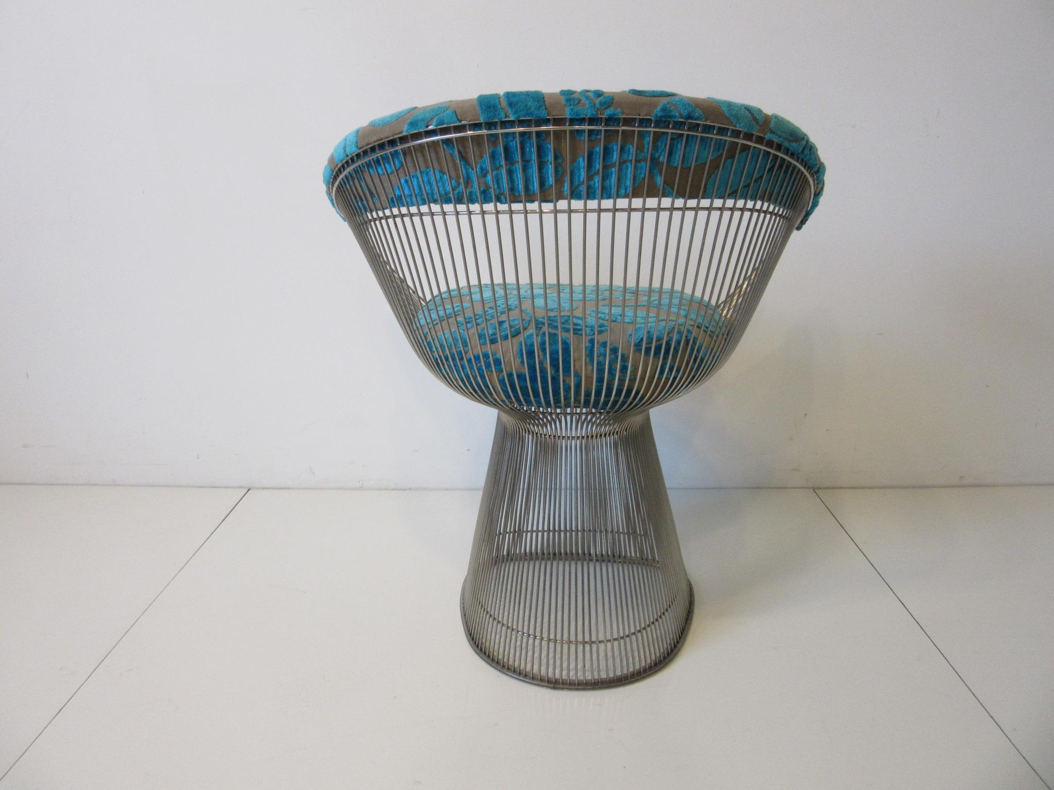 American Warren Platner Nickel Chrome Lounge Chair for Knoll