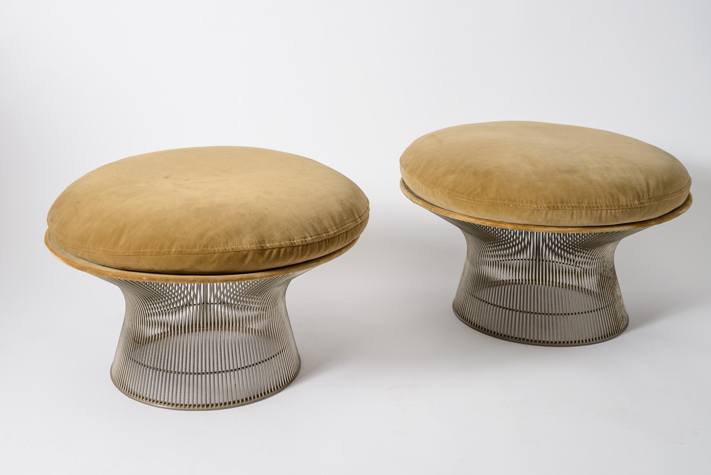 Late 20th Century Warren Platner Ottomans/Stools for Knoll For Sale